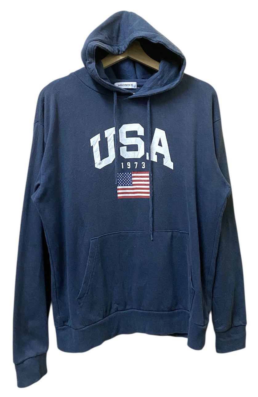 Other Browny Usa Logo Hoodie Blue Colour Size US M / EU 48-50 / 2 - 1 Thumbnail