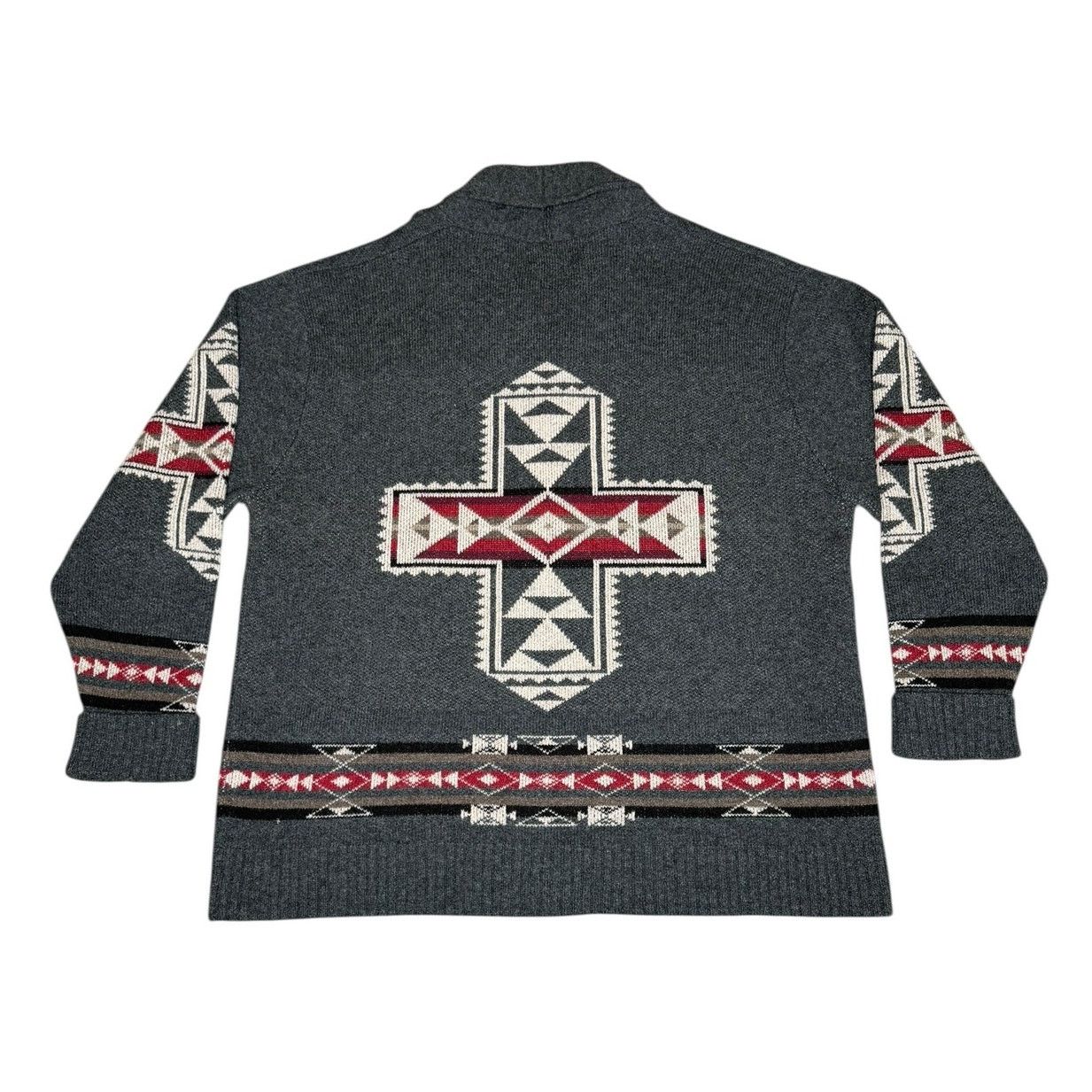 Pendleton × Vintage Vintage Pendleton Four Corners Lambswool Aztec Knit Cardigan Size US XXL / EU 58 / 5 - 2 Thumbnail