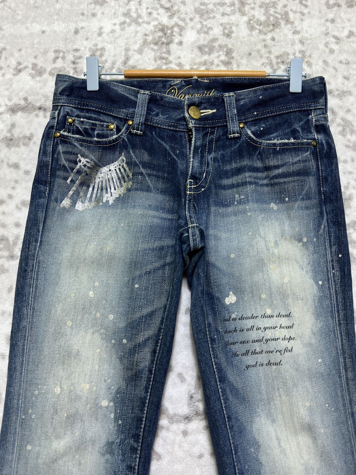 Vanquish Vintage Vanquish Distressed Paint Splatter Flared Low Rise Size US 30 / EU 46 - 3 Thumbnail