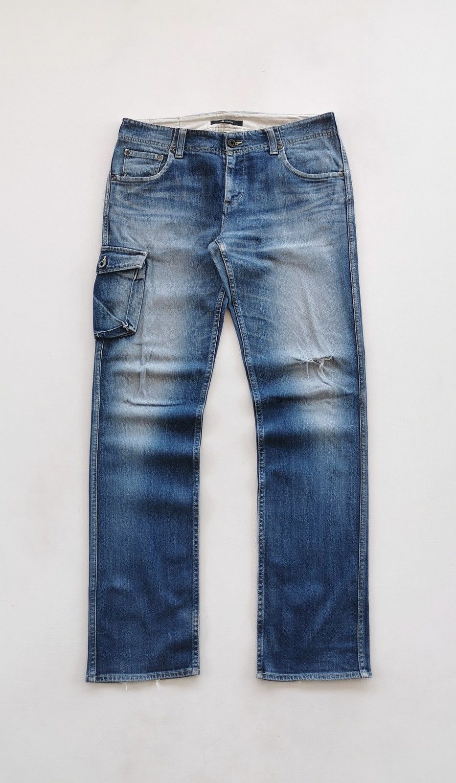 Johnbull Johnbull Japan Cargo Distressed Denim Jeans 21012 Size US 34 / EU 50 - 1 Thumbnail