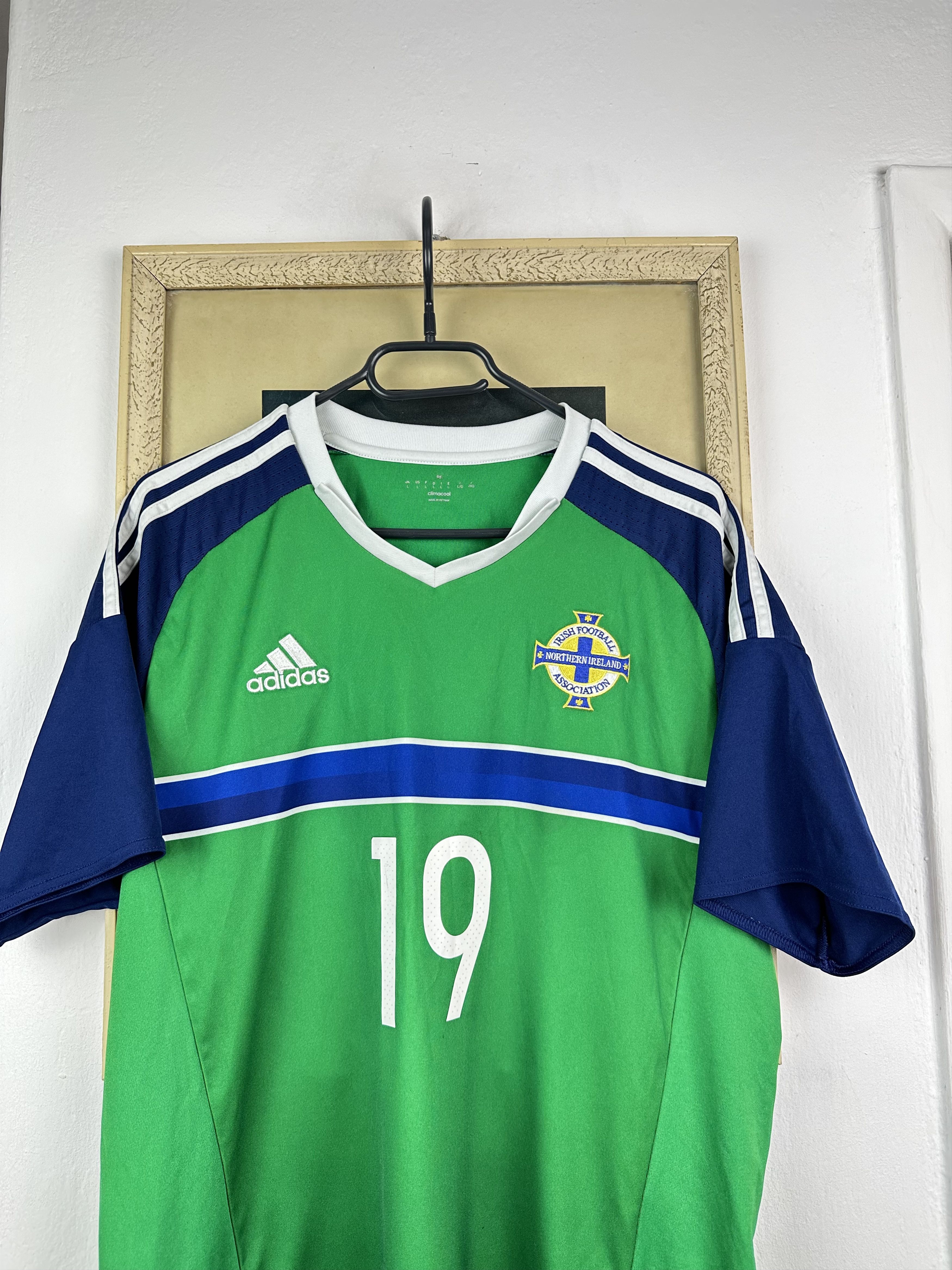 Adidas Northern Ireland football shirt 2015 #19 Allan Adidas Jersey Size US L / EU 52-54 / 3 - 4 Thumbnail