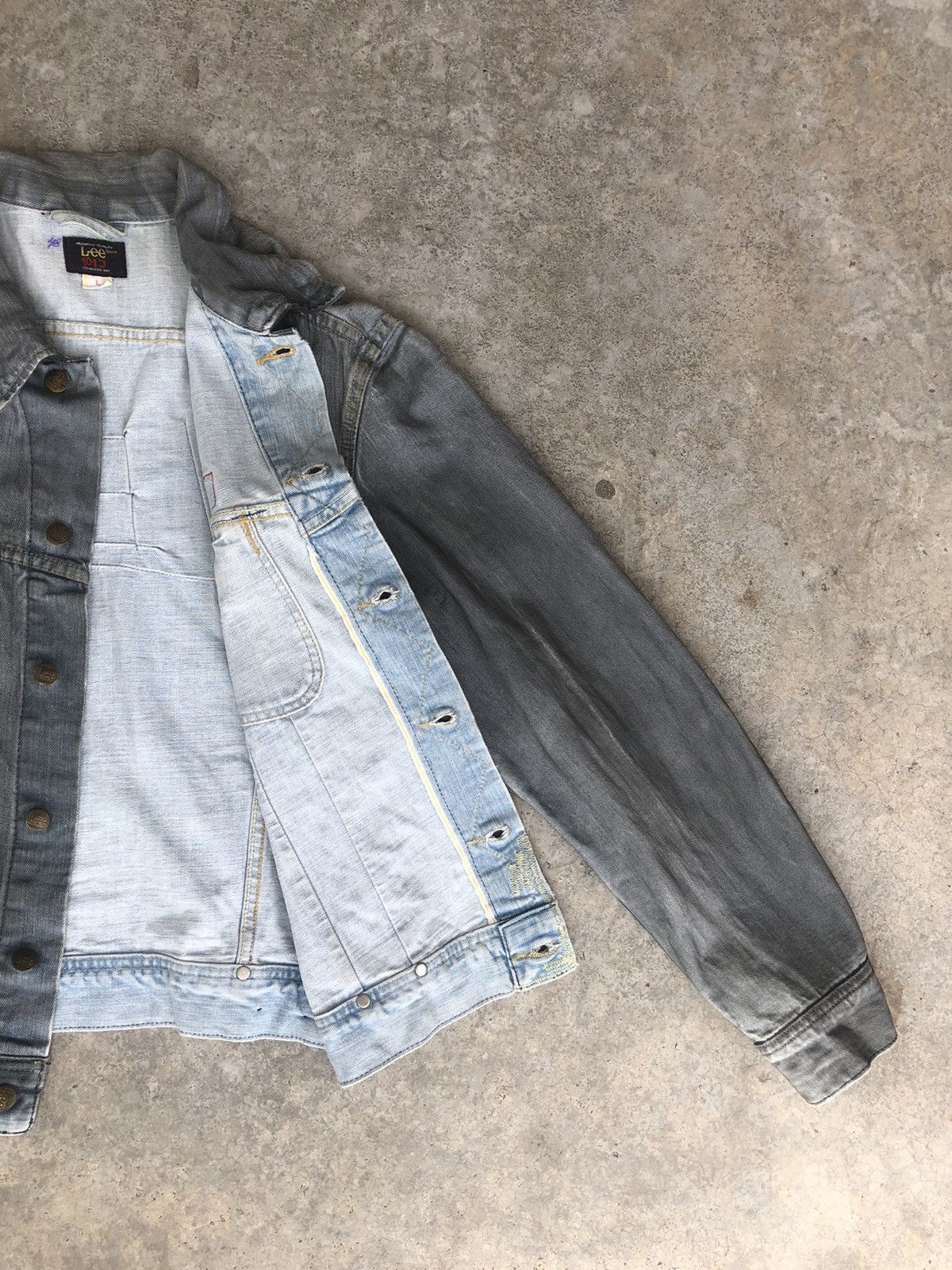 Lee Lee 101J Waxed Denim Jacket Distressed Jeans Size US L / EU 52-54 / 3 - 7 Thumbnail