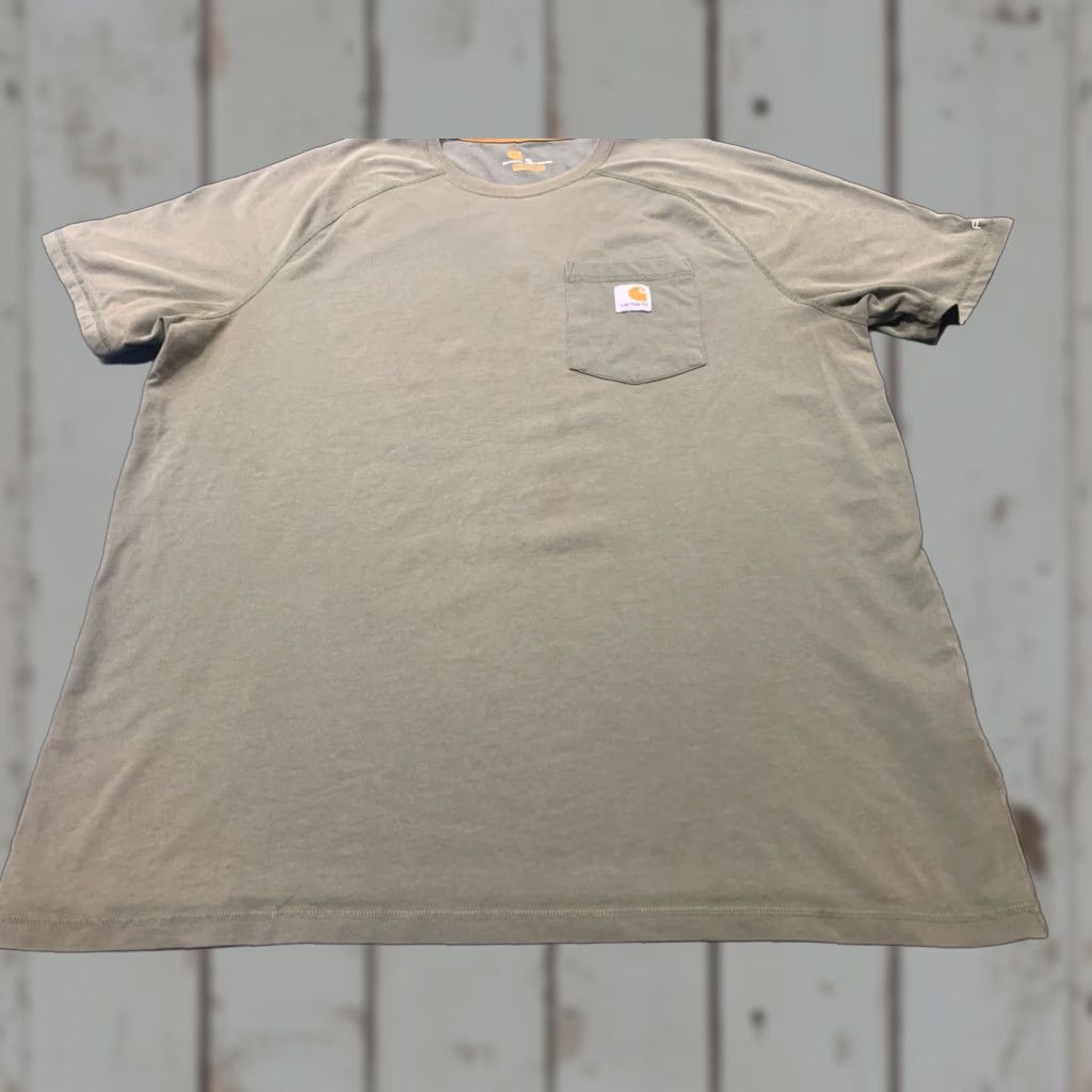 Carhartt CARHARTT T-Shirt Mens XL Relaxed Fit Pocket Green Short Sleeve Crew Neck Classic Outdoor Size US XL / EU 56 / 4 - 1 Thumbnail