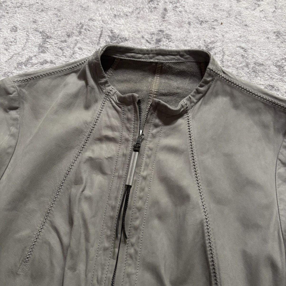 Isaac Sellam Experience Isaac Sellam SS15 Calfskin Leather Overlock Stitched Jacket Size US S / EU 44-46 / 1 - 6 Thumbnail
