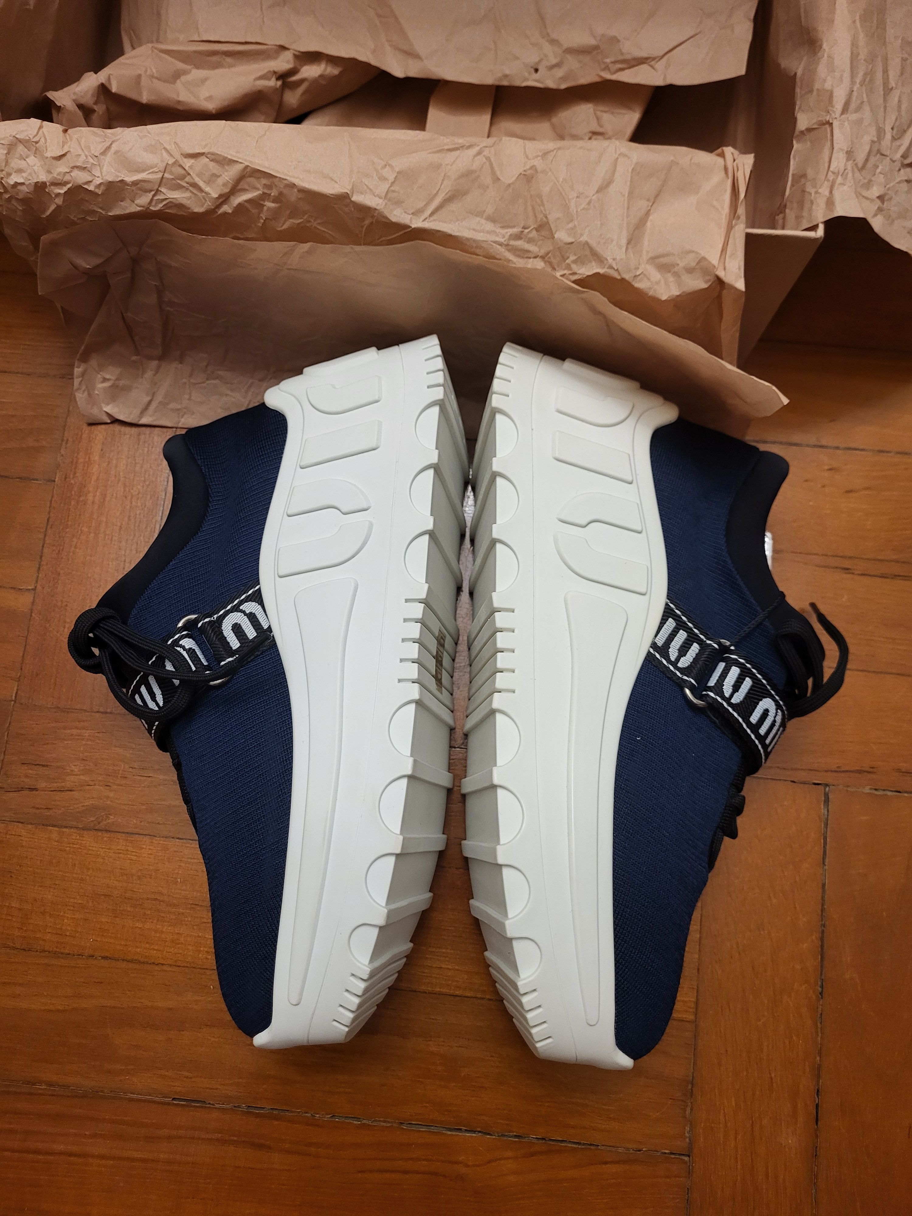 Miu Miu Navy Blue Chunky Sole Sneakers EU37 - Women's Designer Shoes Size US 7 / IT 37 - 3 Thumbnail