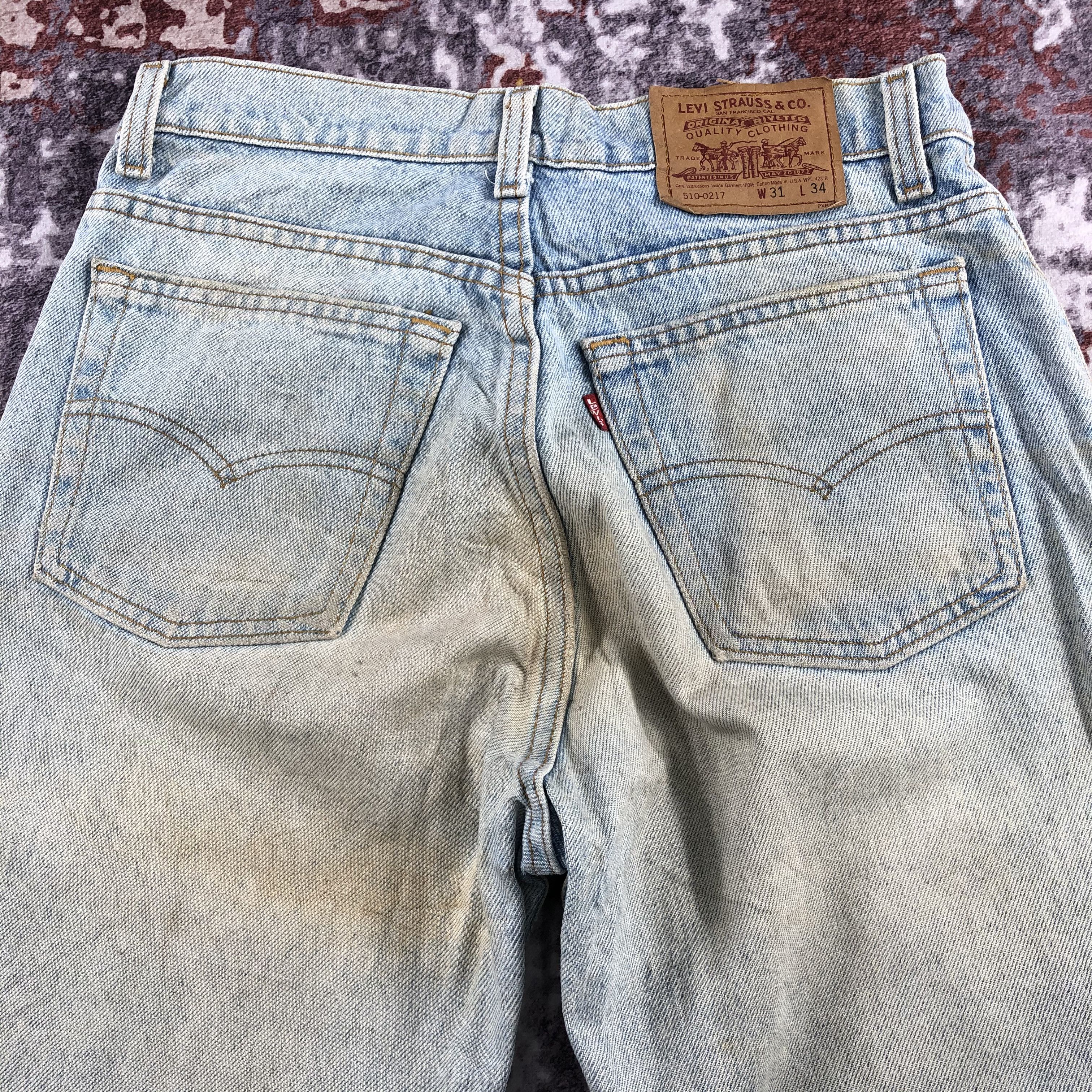 Levi's × Vintage Vintage 90s Light Wash Levis 510 Jeans-JM2220 Size US 30 / EU 46 - 6 Thumbnail