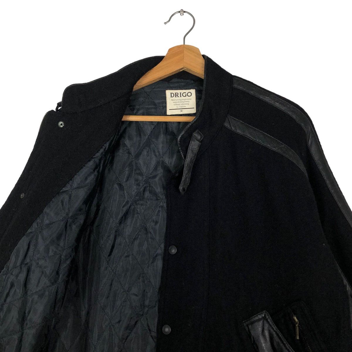 Japanese Brand 🔥Vtg Bomber Jacket Fly Design Rich Black Drigo Issey Miyake Size US M / EU 48-50 / 2 - 10 Thumbnail