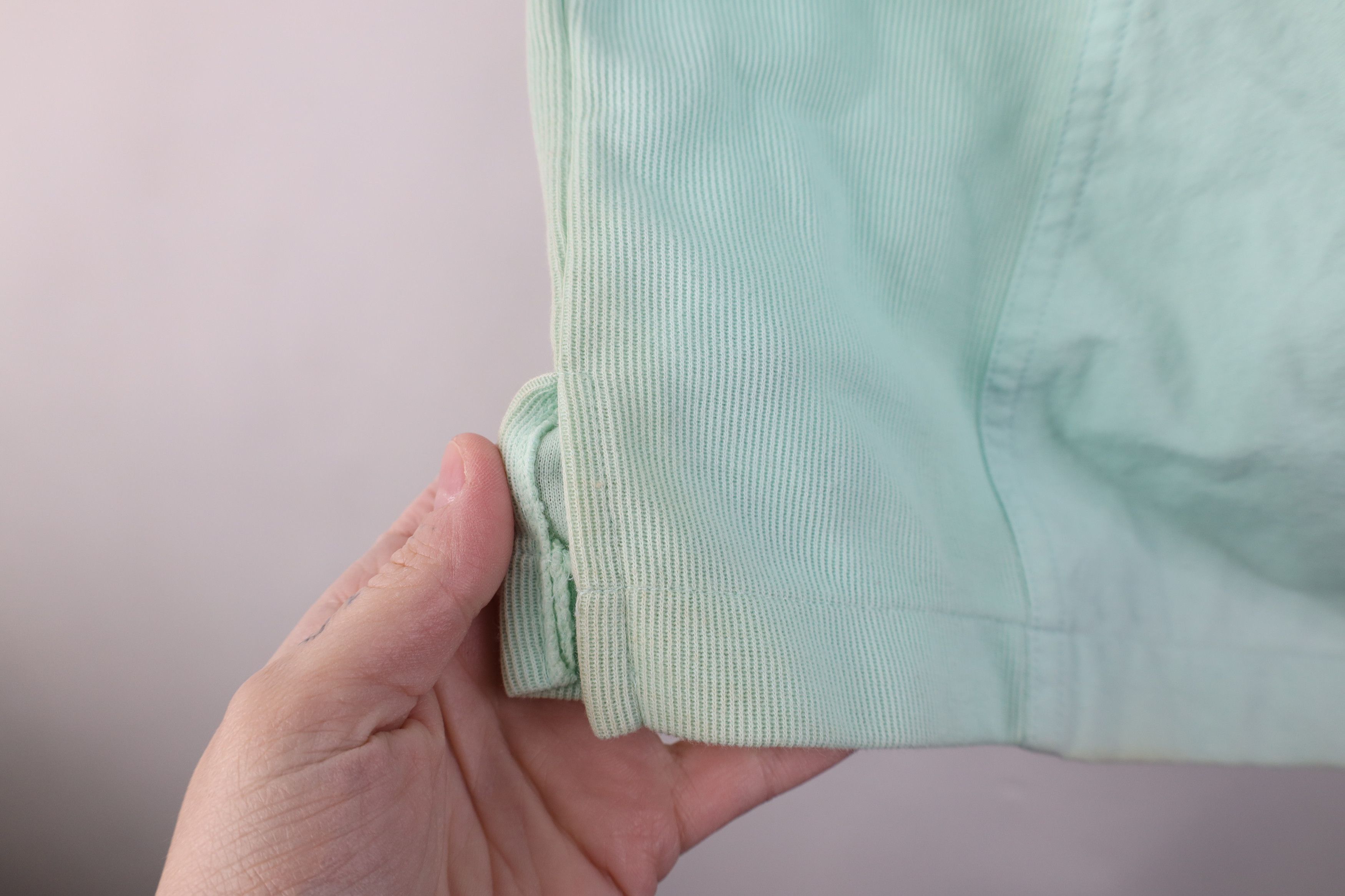 Vintage Vintage 80s 90s Streetwear Knit Henley T-Shirt Mint Green Size US L / EU 52-54 / 3 - 7 Thumbnail