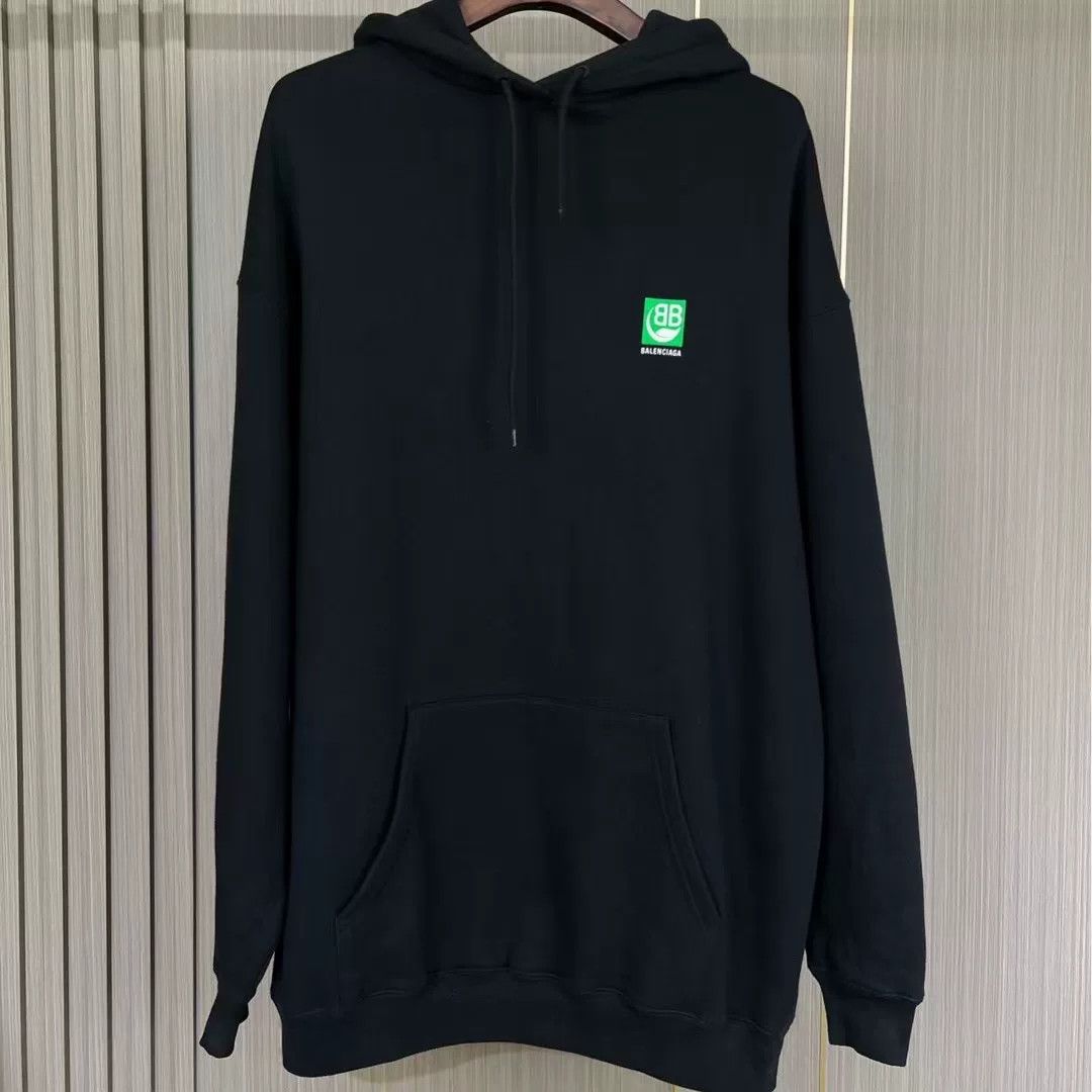 Balenciaga black balenciaga logo print hoodie Size US M / EU 48-50 / 2 - 1 Thumbnail