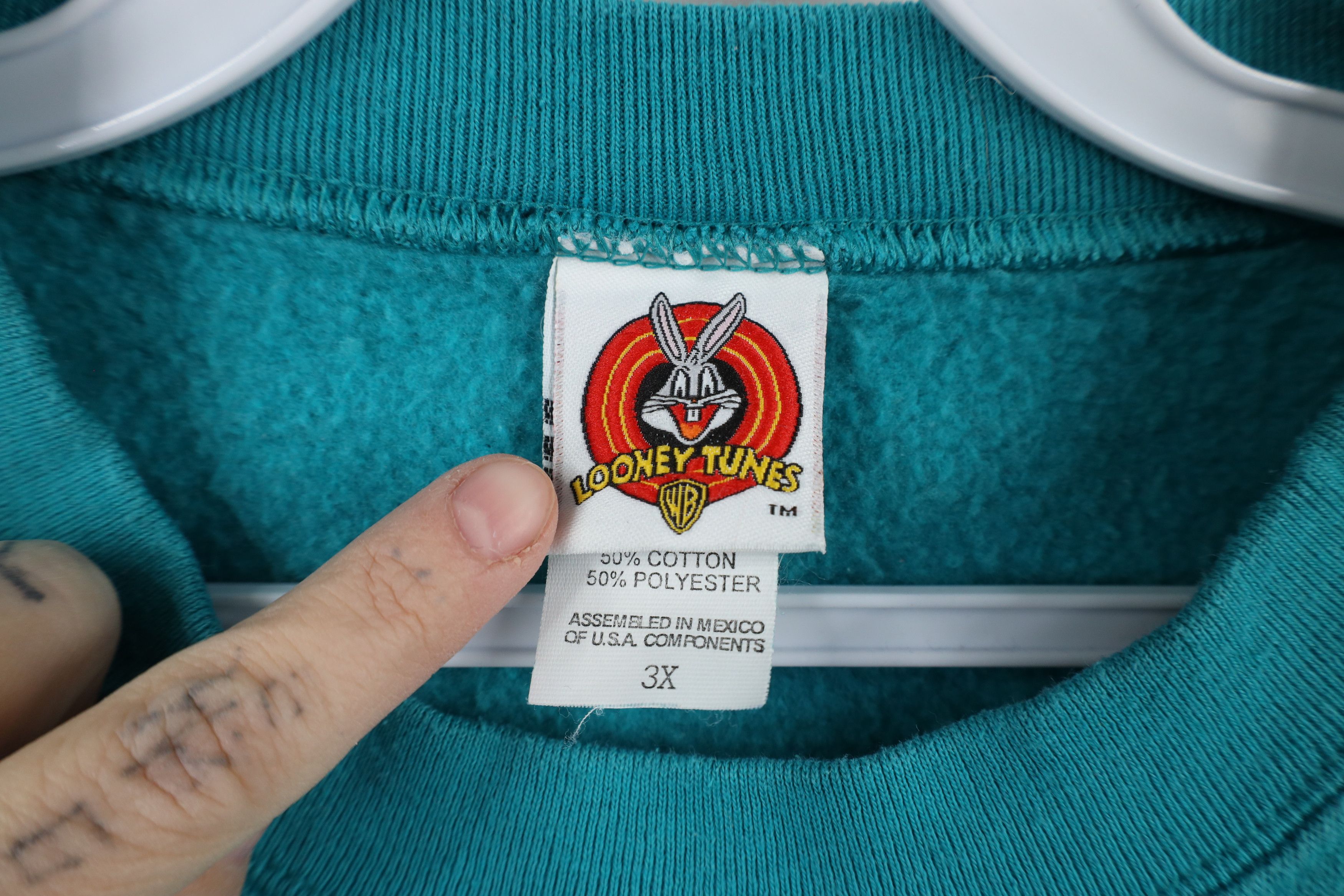 Vintage Vintage 90s Looney Tunes Spell Las Vegas Crewneck Sweatshirt Size 3XL / US 20-22 - 6 Thumbnail