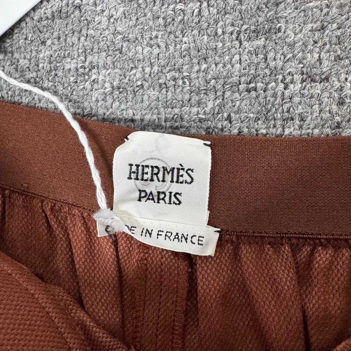 Hermes Hermes Caramel Silk Blend Wide-Leg Pants 34 Size 25" / US 0 / IT 36 - 6 Thumbnail