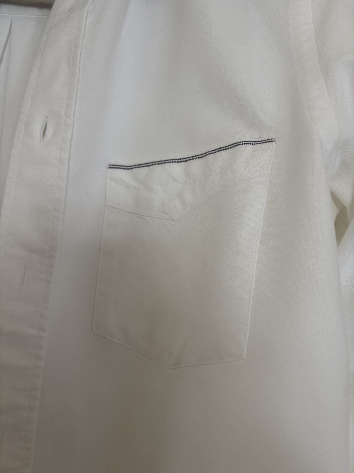 Officine Generale White Officine Generale Button Down with Trim Detail Size US XS / EU 42 / 0 - 3 Thumbnail