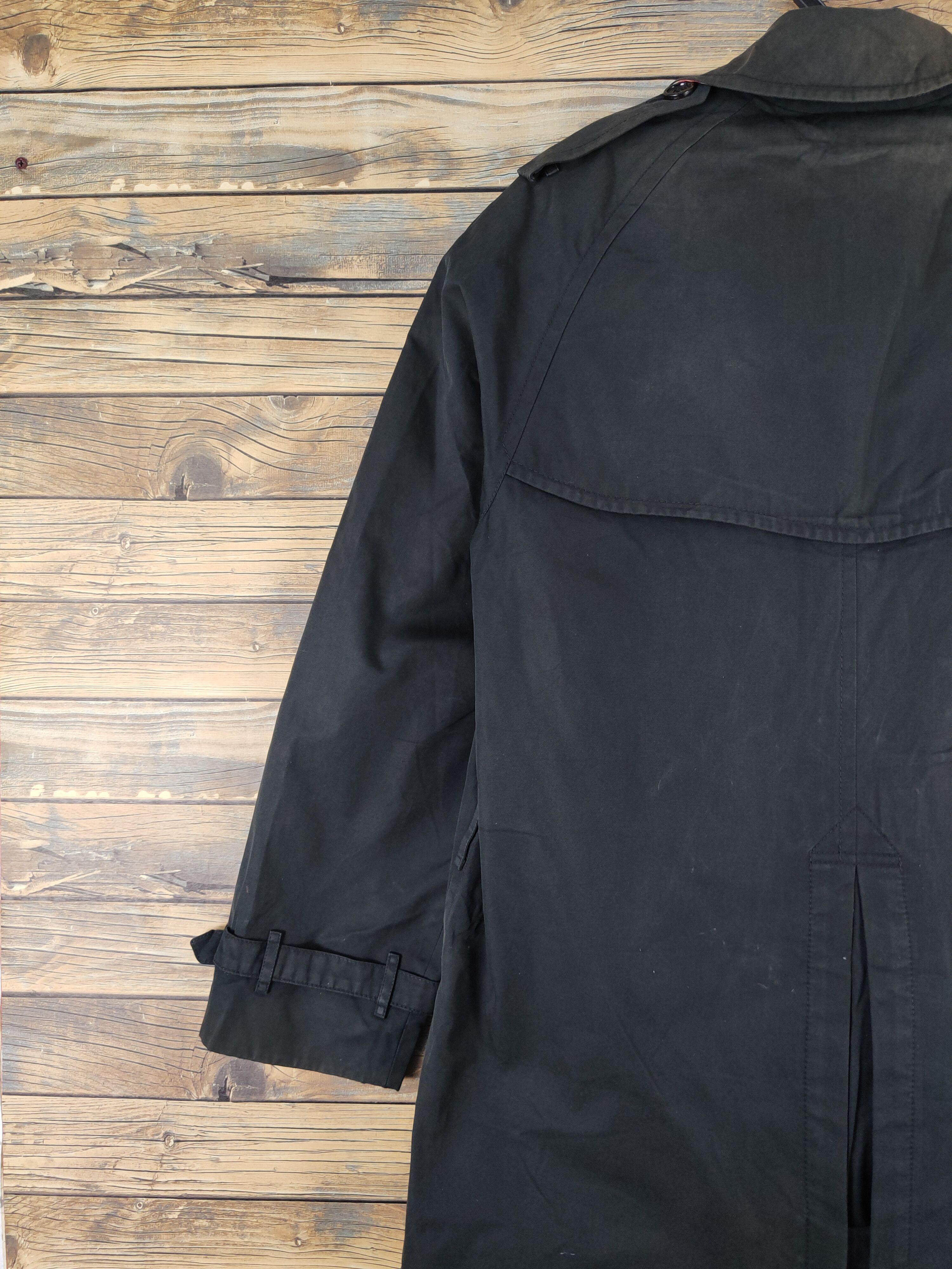 Burberry D Burberry Black Faded trench coat Long Jackets #W1690 Size L / US 10 / IT 46 - 12 Thumbnail