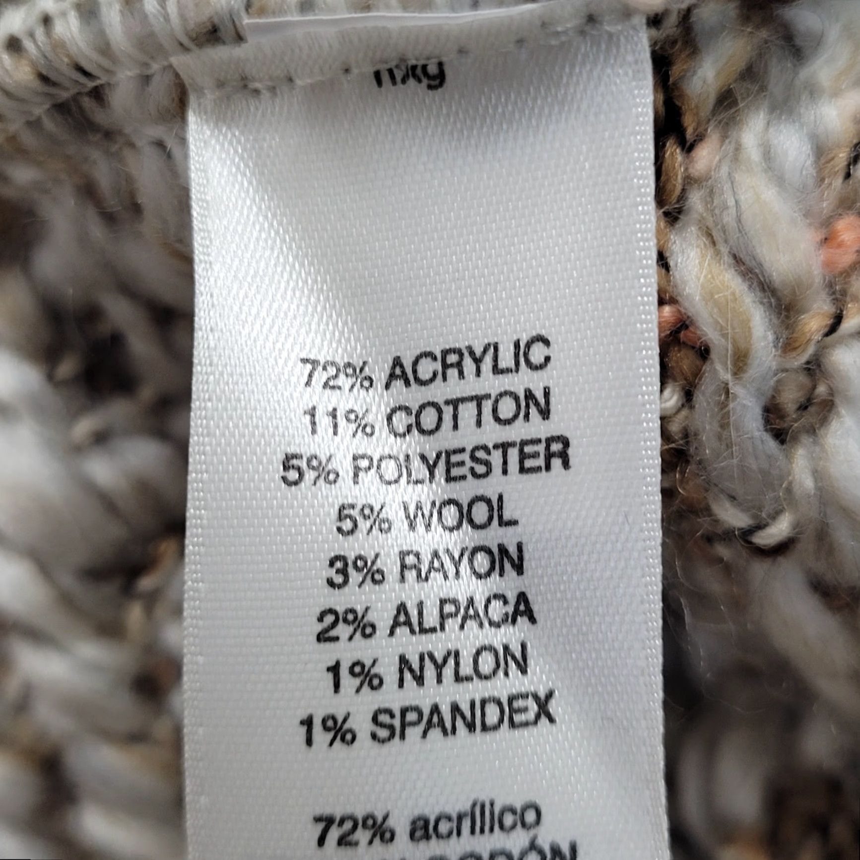 Vintage Chico's Jacket Women Short Open Collared Fringe Bohemian Unlined Beige Brown Wool Alpaca Blend 1 US 8 Regular Size Size XS / US 0-2 / IT 36-38 - 4 Thumbnail