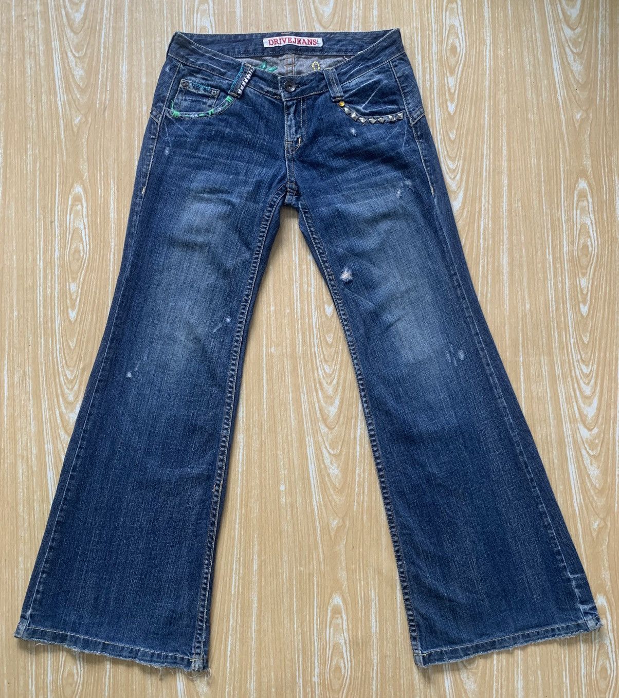 Beauty Beast × Le Grande Bleu (L.G.B.) 🔥 Drive Jeans Flare Denim Pants Size US 30 / EU 46 - 3 Thumbnail