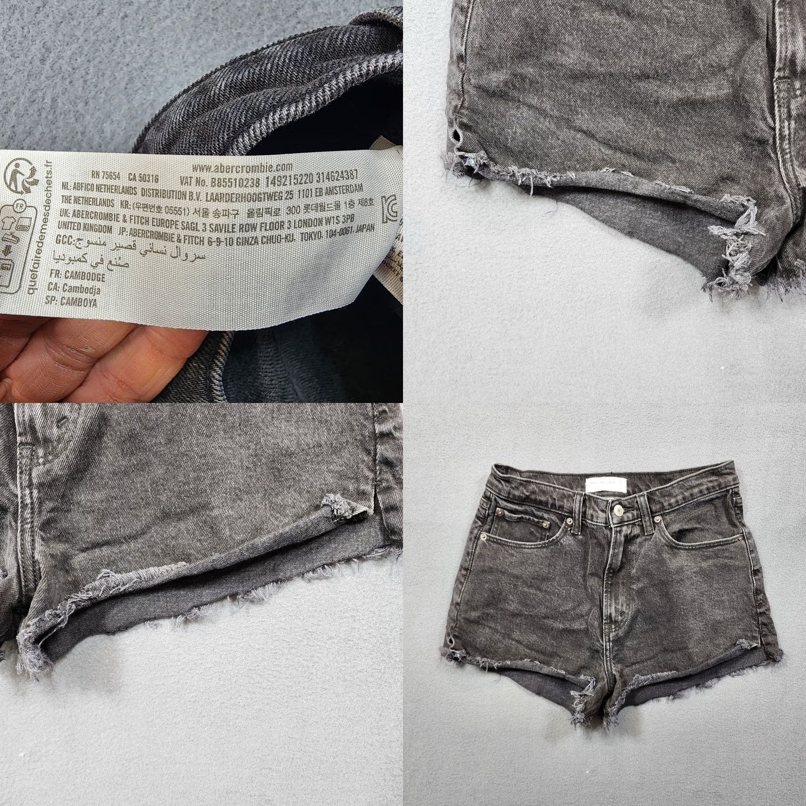 Abercrombie & Fitch Abercrombie & Fitch Short Curve Love High Rise Mom Size 6 Black Denim 2" Inseam Womens Size 28" / US 6 / IT 42 - 8 Thumbnail