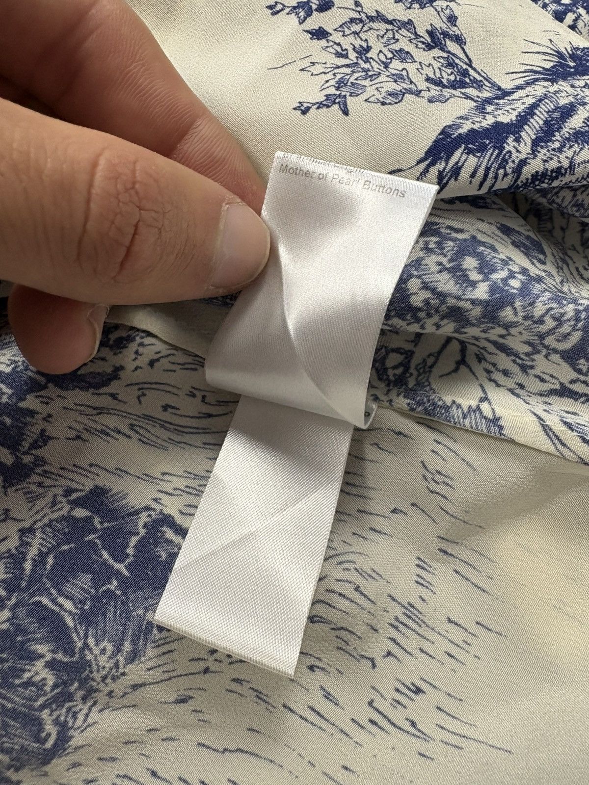 Chloe Arhival Chloé White & Blue Silk Toile Print Dress France 40 Size M / US 6-8 / IT 42-44 - 21 Thumbnail