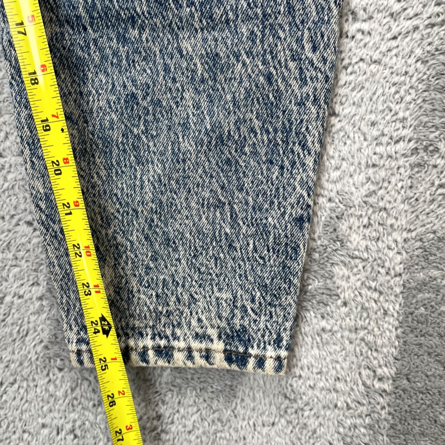 Lee VINTAGE Lee Jeans Womens 30x25 Blue Riders Tapered Leg Denim Cotton Acid Wash Jeans Womens Spring Fall Winter Summer Mens Girls Size 30" / US 8 / IT 44 - 7 Thumbnail