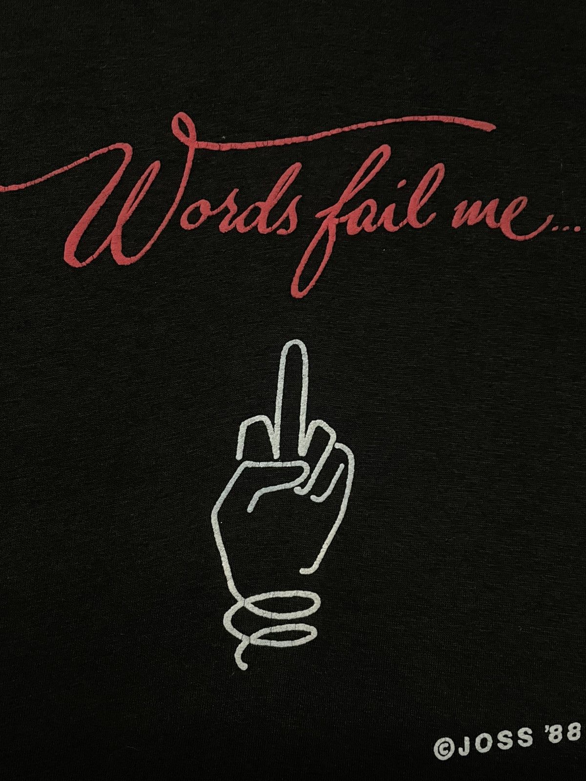 Vintage Vintage 1988 Words Fail me FUCK YOU Single Stitch Rapper Tee Size US L / EU 52-54 / 3 - 7 Thumbnail