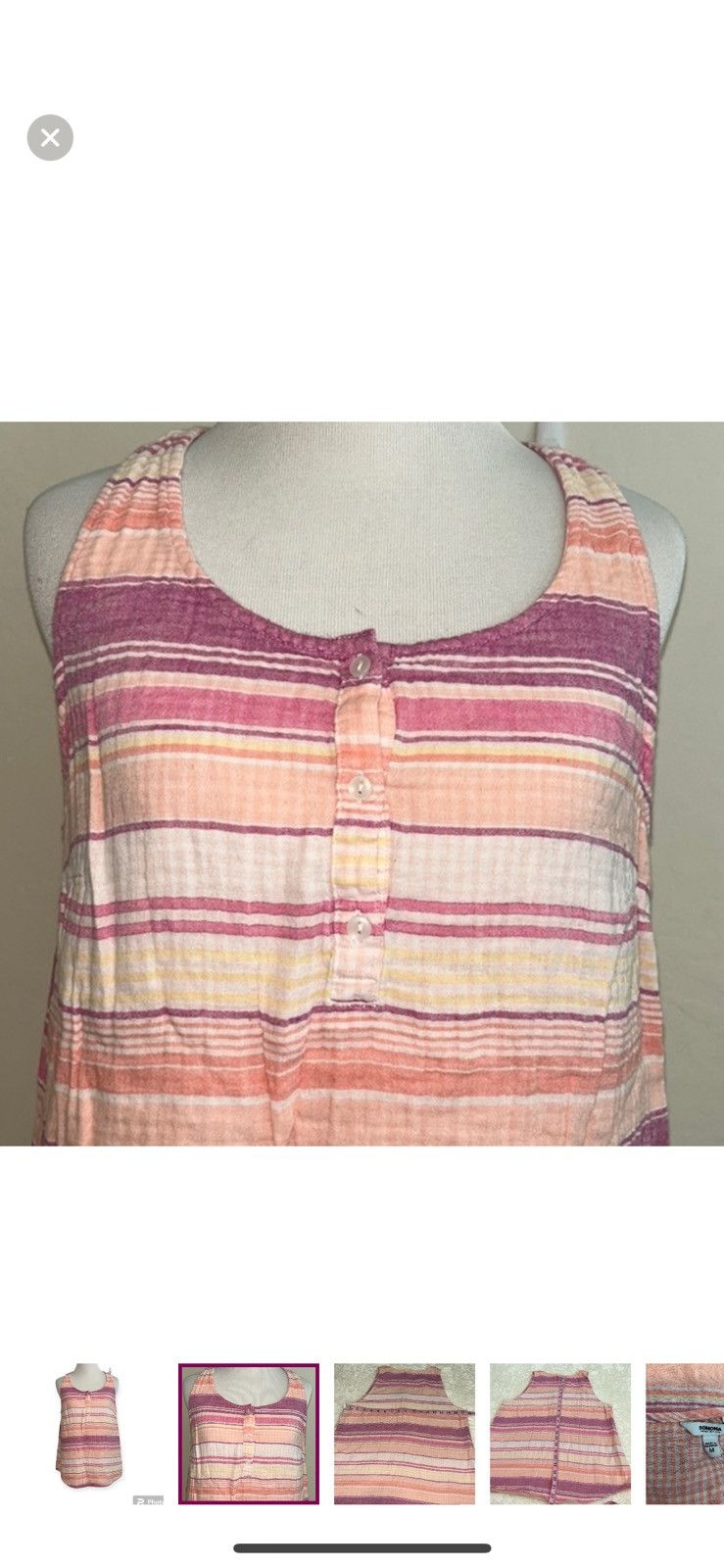 Sonoma Sonoma medium striped tank top Size M / US 6-8 / IT 42-44 - 4 Thumbnail