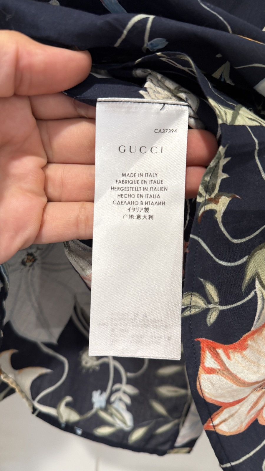 Gucci Gucci Kris Knight Flora Duke Shirt Navy Floral Mens Size US S / EU 44-46 / 1 - 4 Thumbnail