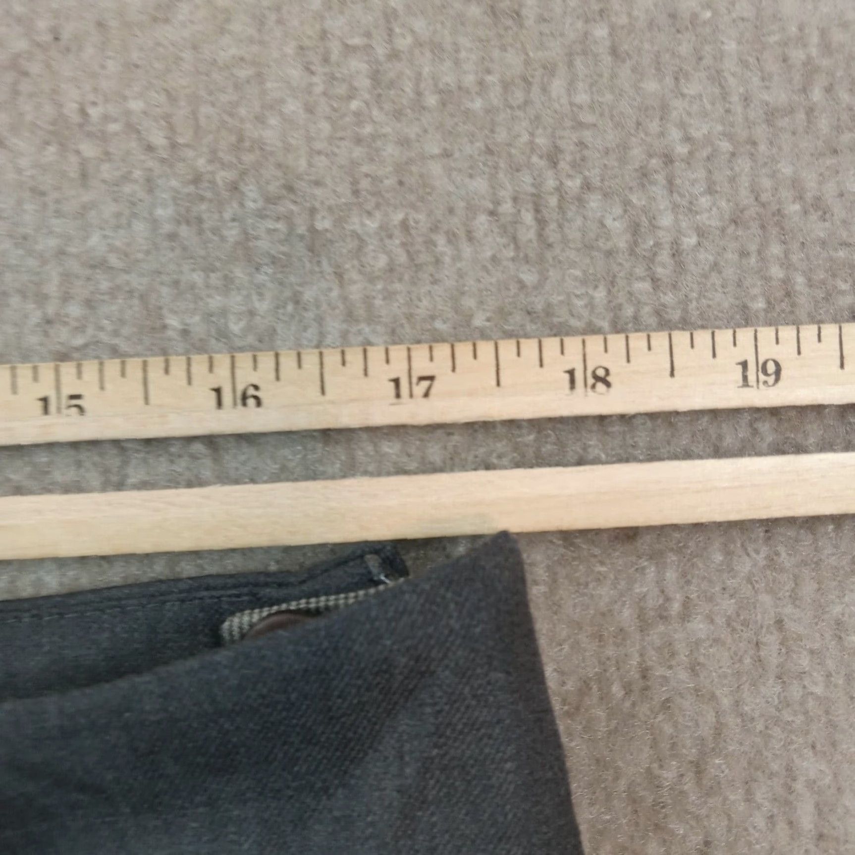 Vintage Gunex Women's Grey Wool Dress Pants Size 14 (35x27) Lightweight Straight Leg Size 35" - 5 Thumbnail
