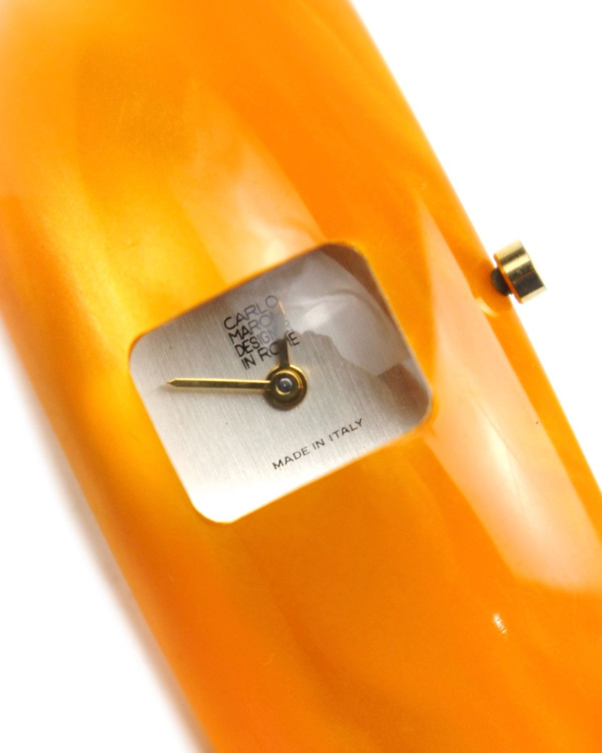 Vintage 1990S CARLO MARONI HONEY RESIN BANGLE WATCH Size ONE SIZE - 6 Thumbnail