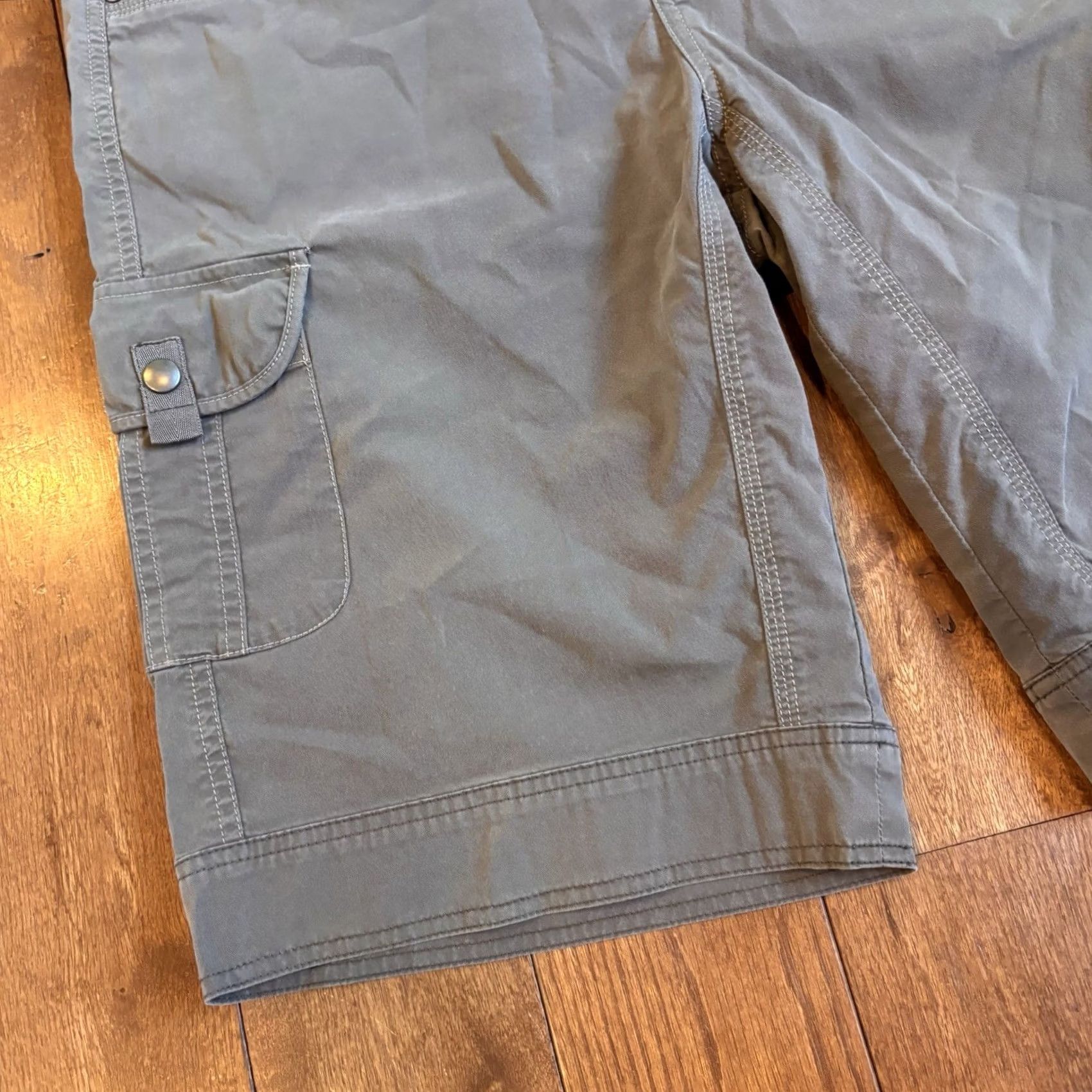 Vintage VINTAGE Kuhl Cargo Shorts Womens Gray sz 12 12" inseam Splash Patina Dye Size 34" / US 12 / IT 48 - 2 Thumbnail