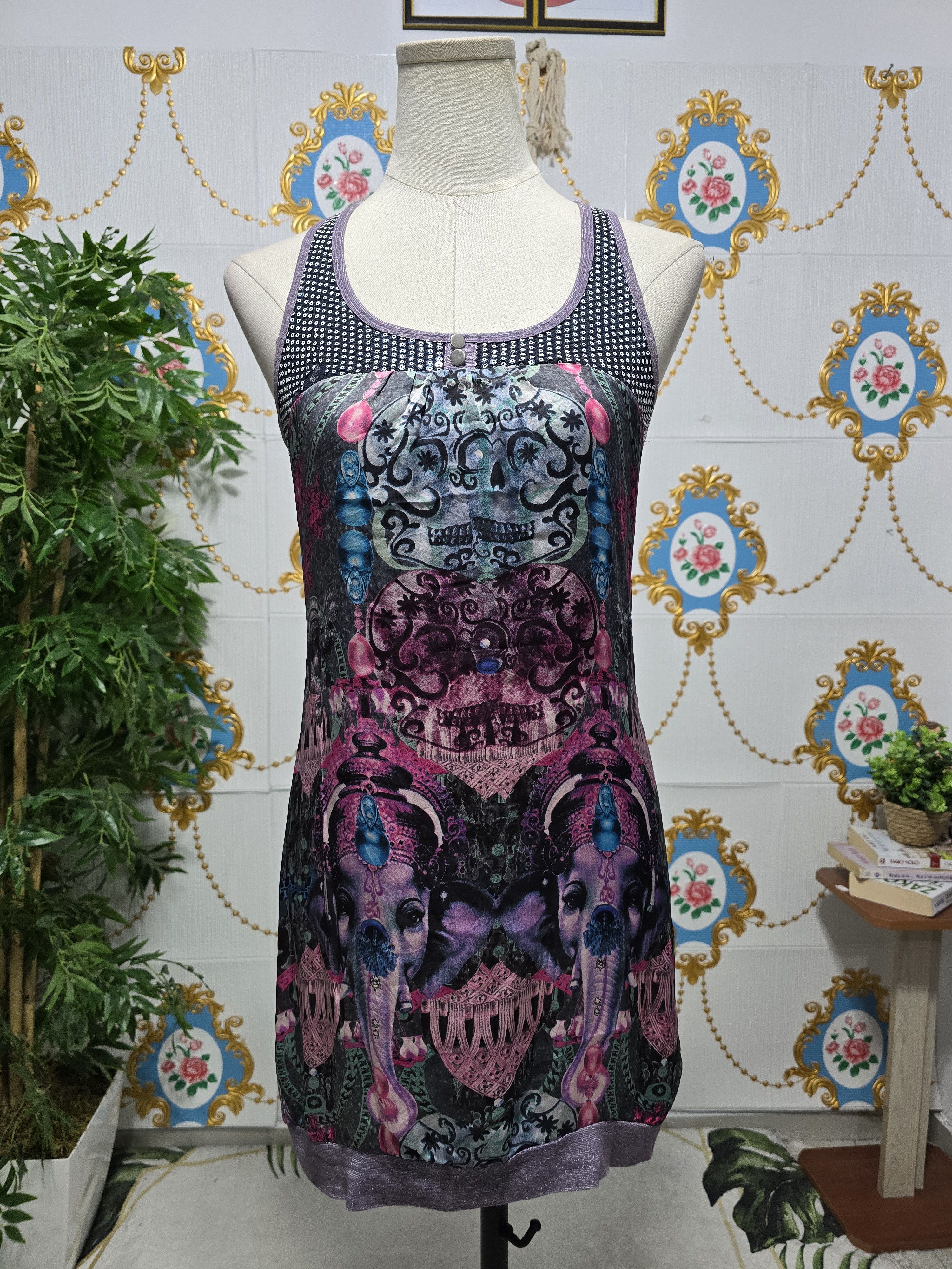 Custo Barcelona CUSTO BARCELONA featuring graphic skull and elephant prints Size S / US 4 / IT 40 - 1 Thumbnail