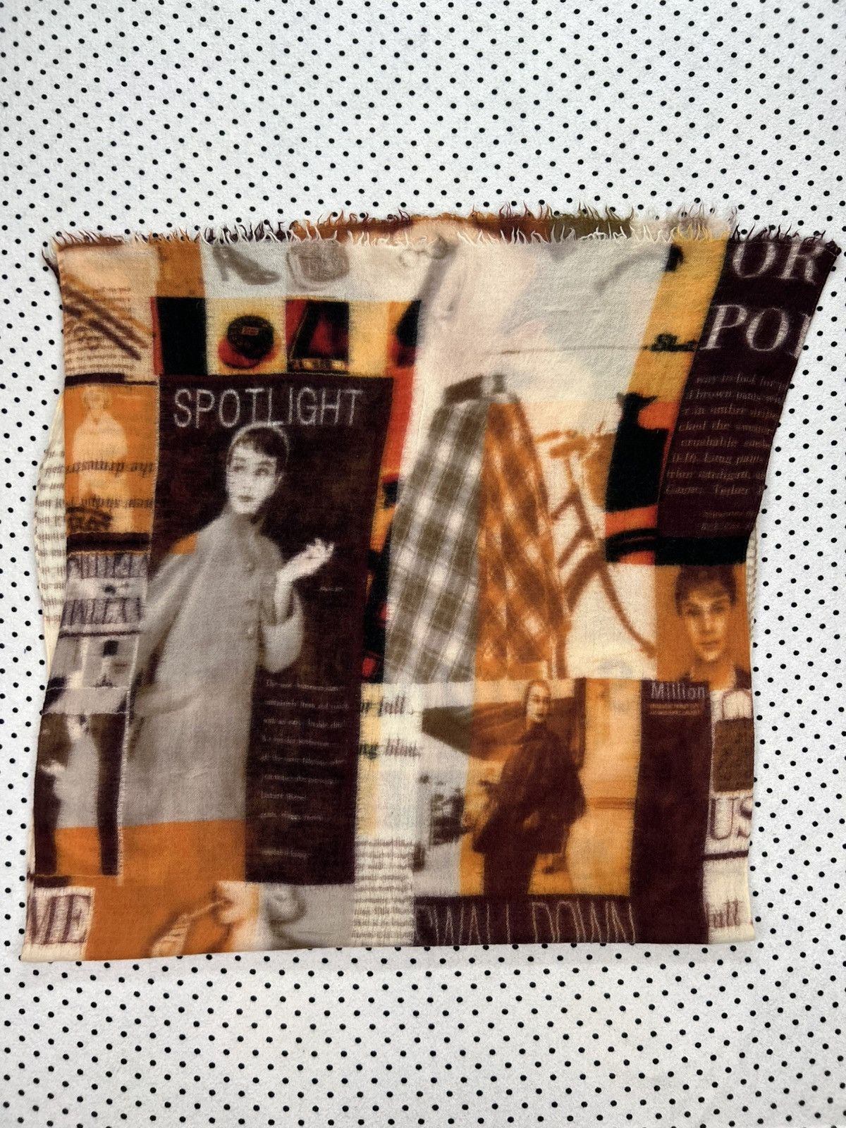 Japanese Brand 23KU Editorial Collage Graphic Scarf JPG Inspired Aesthetic Size ONE SIZE - 3 Thumbnail