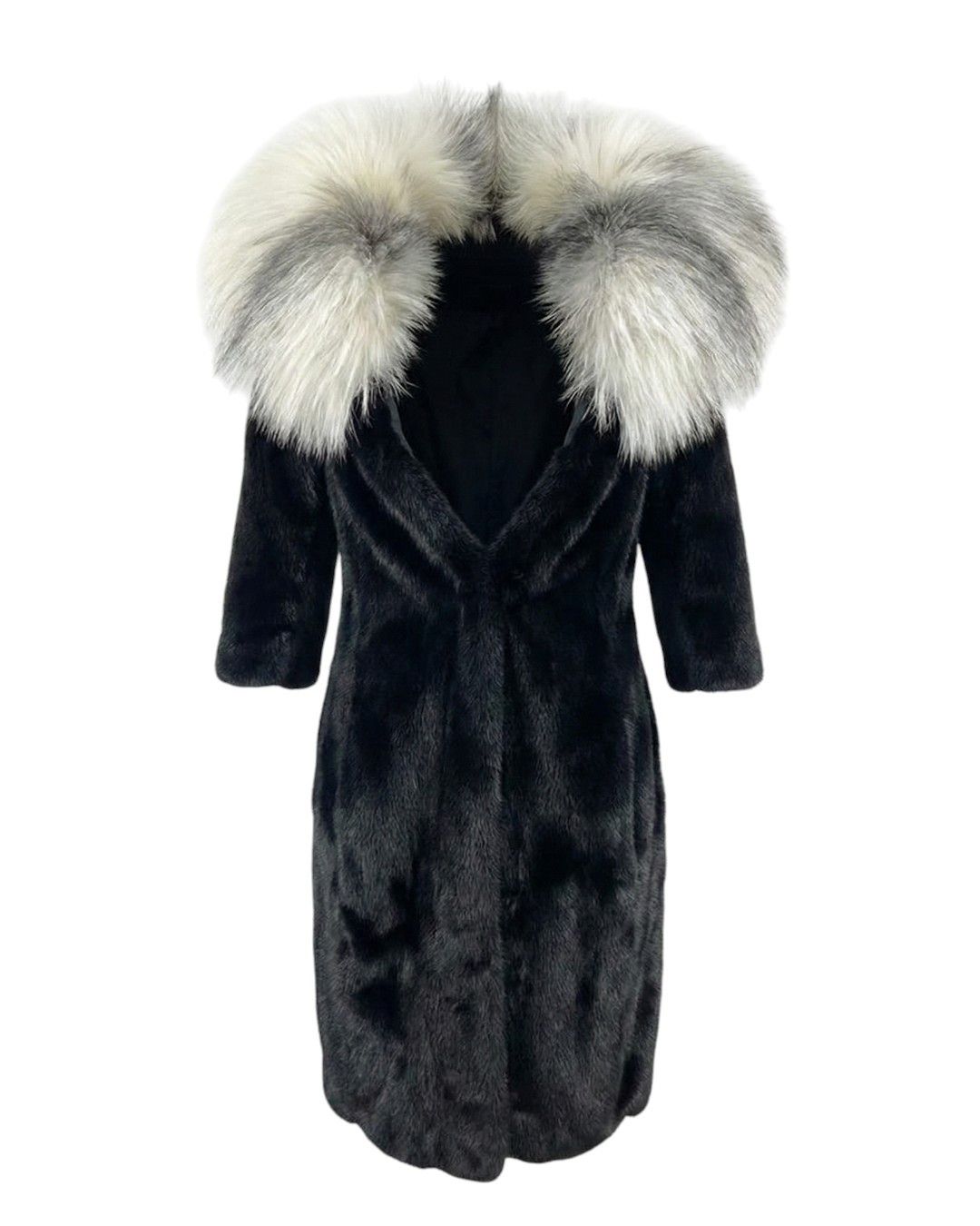 Dsquared2 MINK FUR COAT WITH FOX FUR COLLAR Size M / US 6-8 / IT 42-44 - 1 Thumbnail