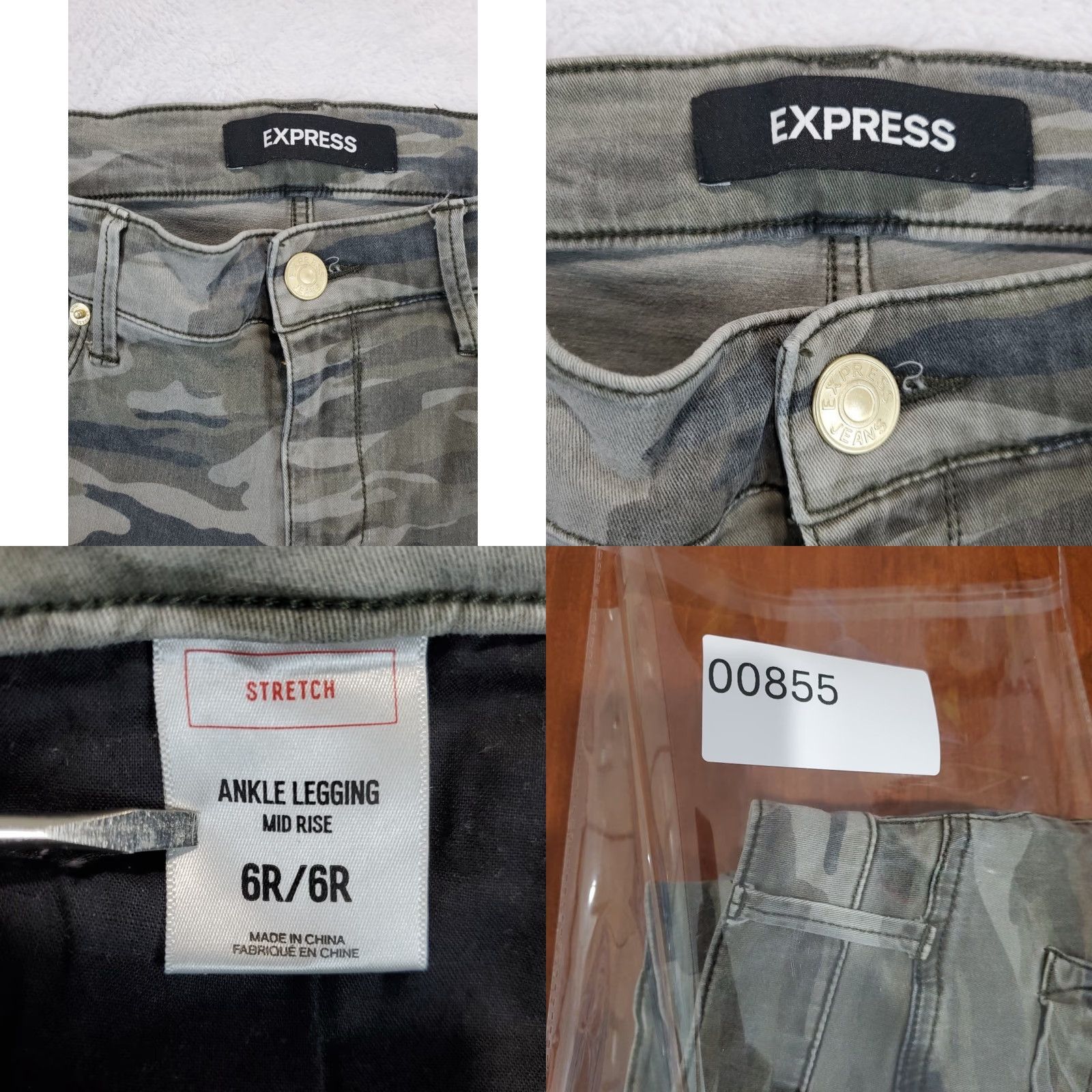 Express Express Jeans Camouflage Ankle Zip Legging Women 6R Midsize Stretch Y2K Gorpcore Size 28" / US 6 / IT 42 - 9 Thumbnail