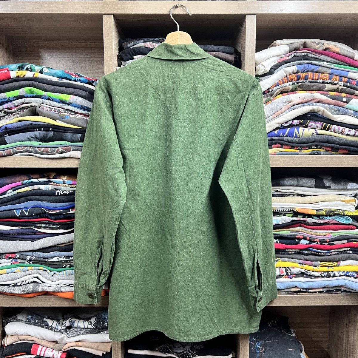 Vintage VTG SWEDISH MILITARY M—55 PULLOVER SHIRT SIZE 37 Size US M / EU 48-50 / 2 - 2 Thumbnail