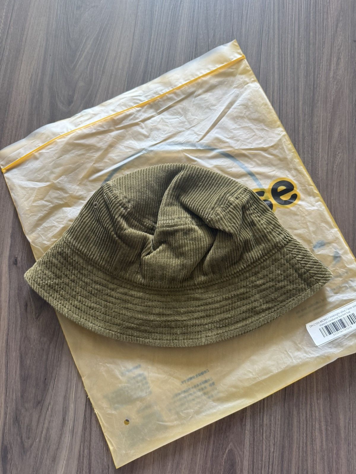 Drew House Drew House Corduroy Bucket Hat Olive Green Smiley Face OS Size ONE SIZE - 4 Thumbnail