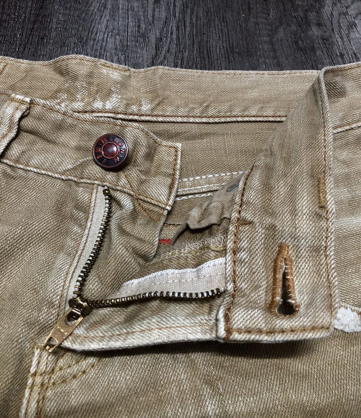 Edwin × Vintage Vintage Edwin 503 Blue Trip Flare Jeans Unisex Size US 30 / EU 46 - 6 Thumbnail