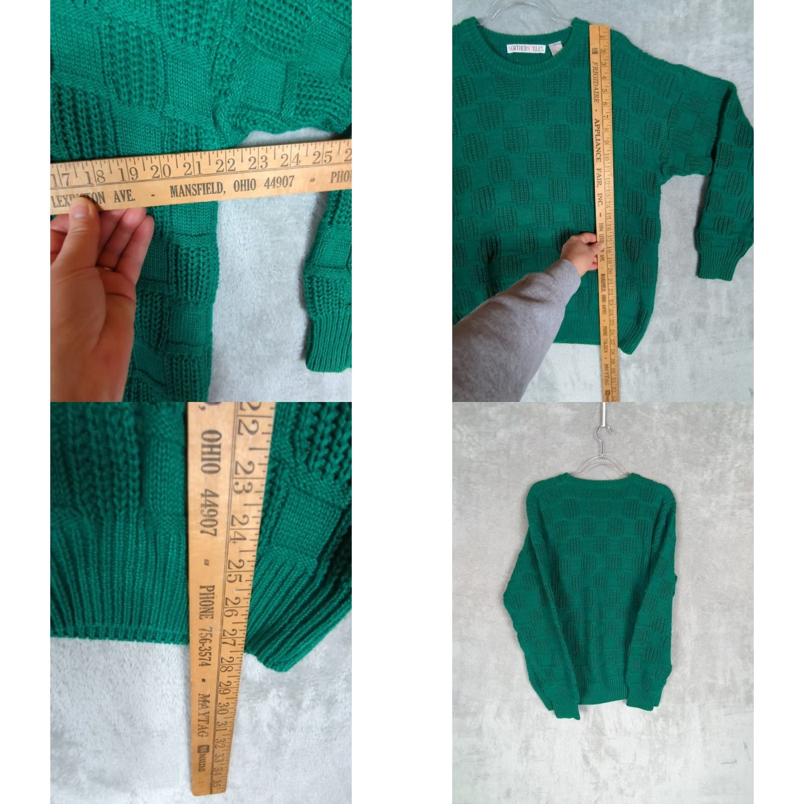 Vintage VINTAGE Northern Isles Sweater Mens M Geometric Knit Crew Neck Green Pullover Regular Fit All Seasons Size US M / EU 48-50 / 2 - 8 Thumbnail