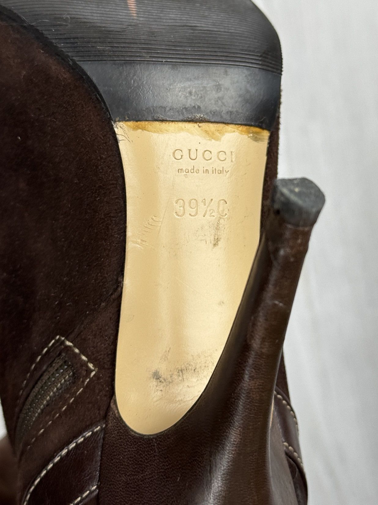 Gucci Gucci Interlocking G Logo Brown Suede Leather Heels Boots Size US 9.5 / IT 39.5 - 16 Thumbnail
