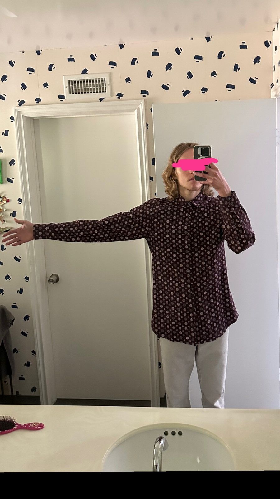 Miu Miu Miu Miu Menswear 2000’s Geometric Button-Up Size US M / EU 48-50 / 2 - 13 Thumbnail
