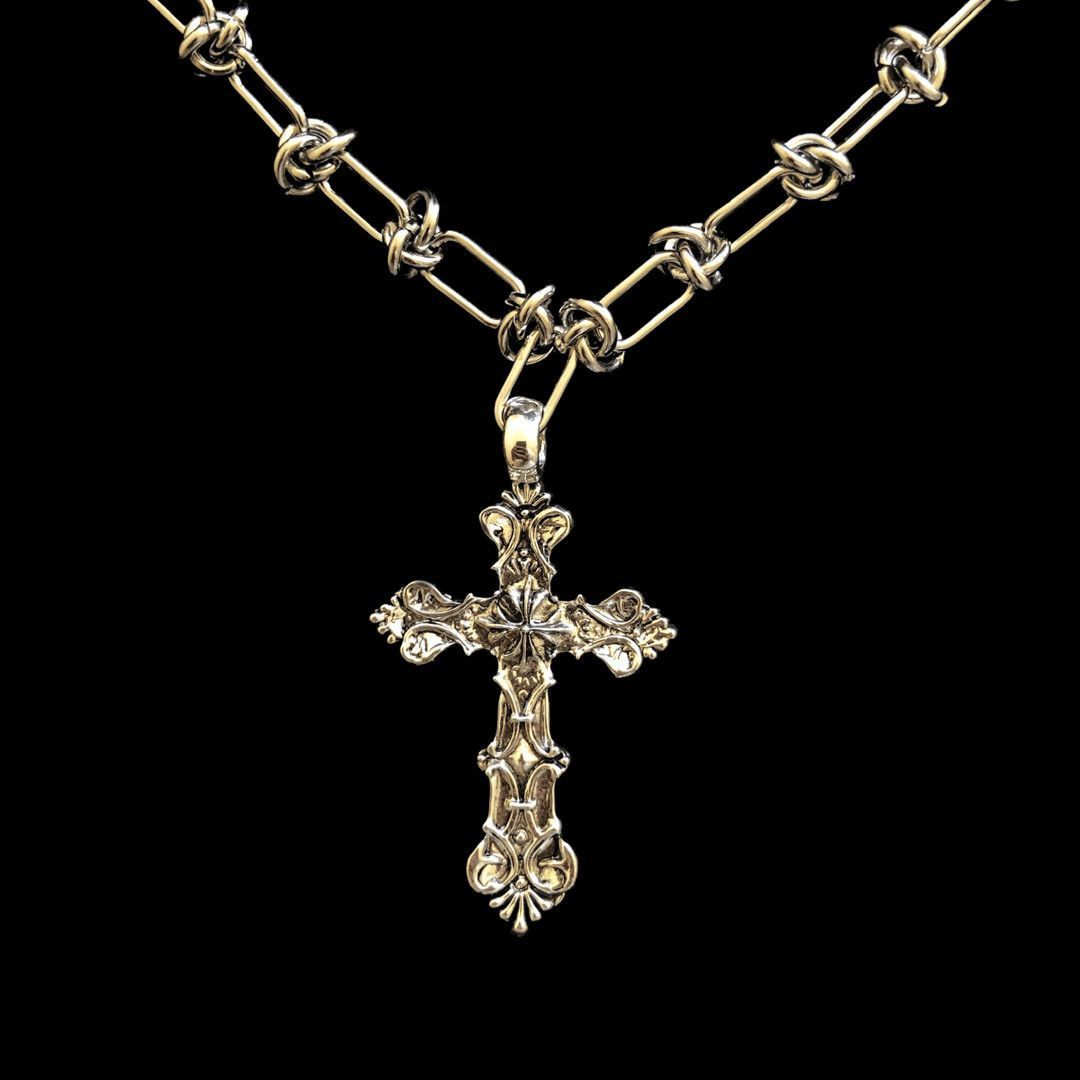 Jewelry Cross Linked Chain Punk Gothic Necklace Size ONE SIZE - 5 Thumbnail