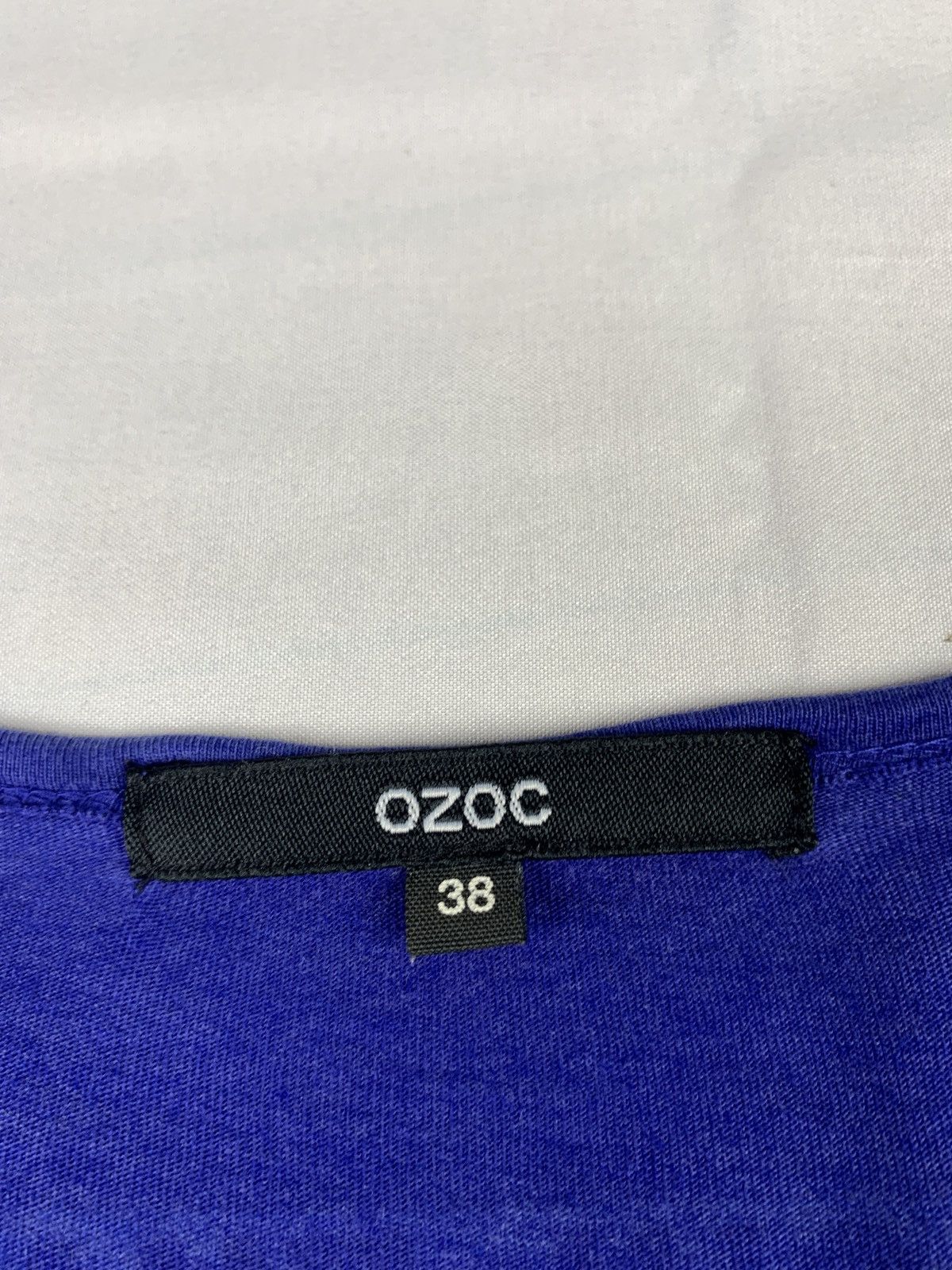 Japanese Brand y2k Ozoc Japan Blue Poem Graphic Wide Neck Longsleeve Top Size M / US 6-8 / IT 42-44 - 10 Thumbnail