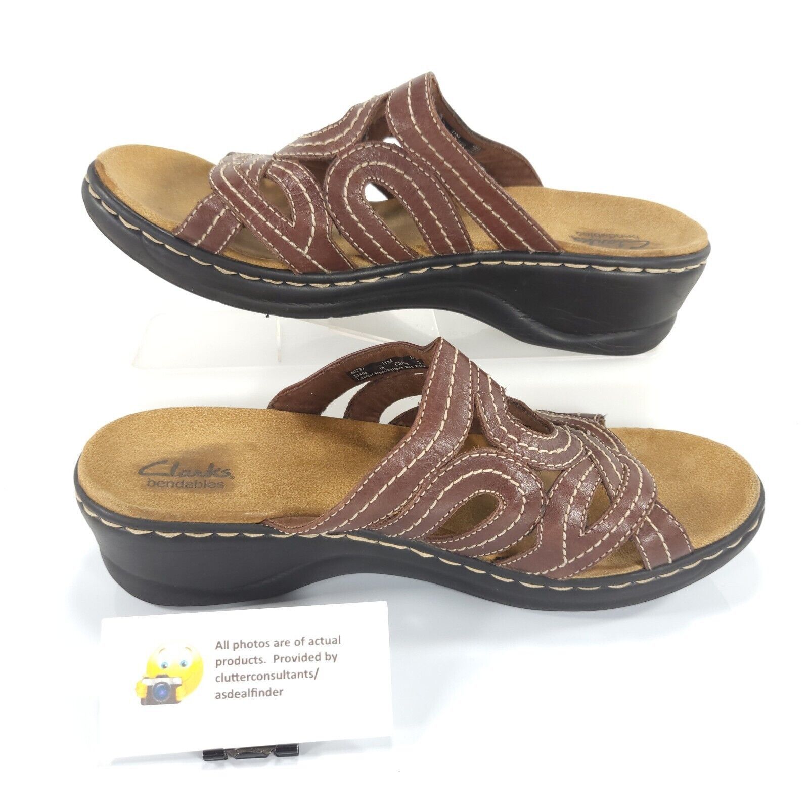Clarks Clarks Bendables Wedge Sandal Womens Size 11 60237 Brown Size US 11 / IT 41 - 4 Thumbnail