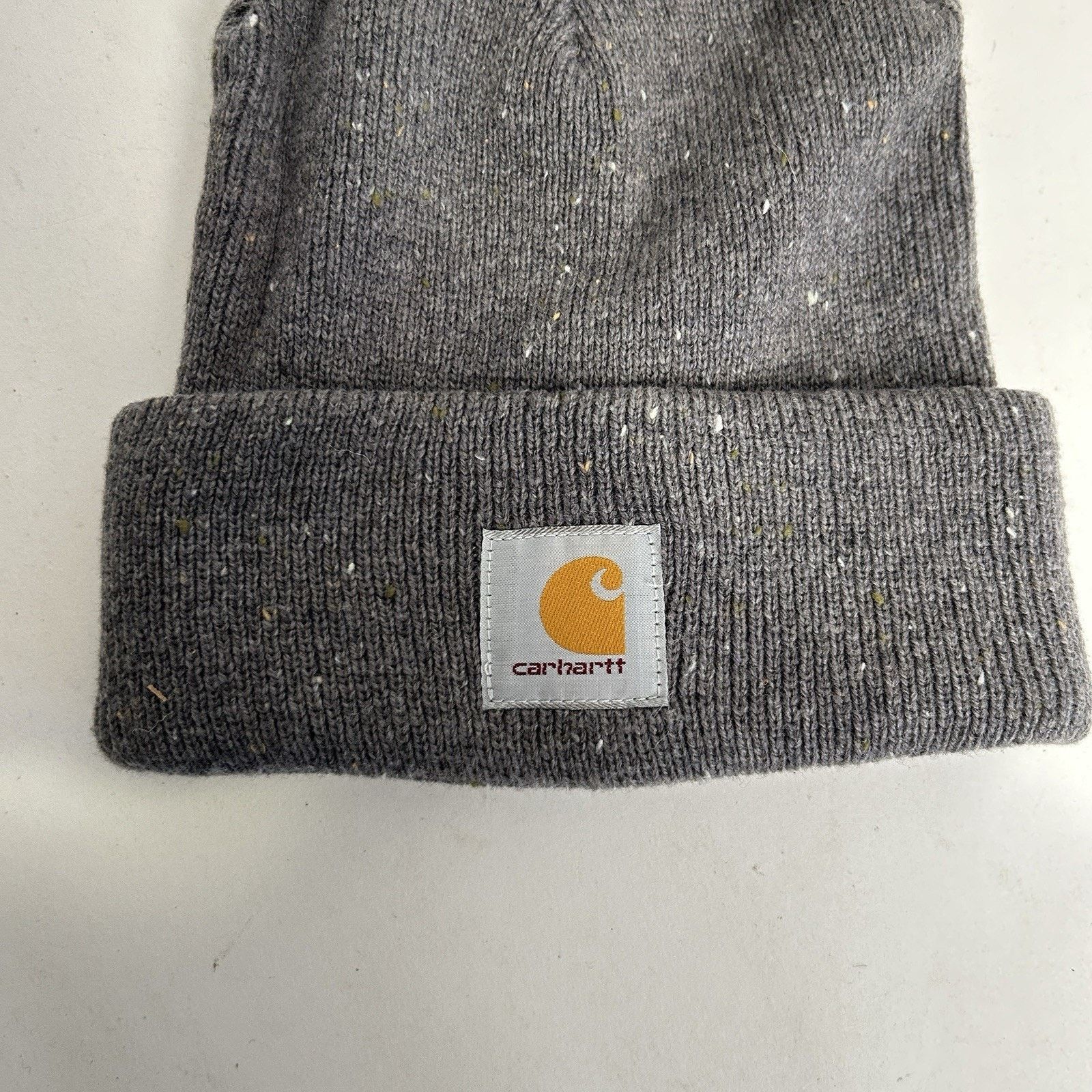 Carhartt Carhartt Anglistic Speckled Fold Over Beanie “Heather Grey” Size ONE SIZE - 3 Thumbnail