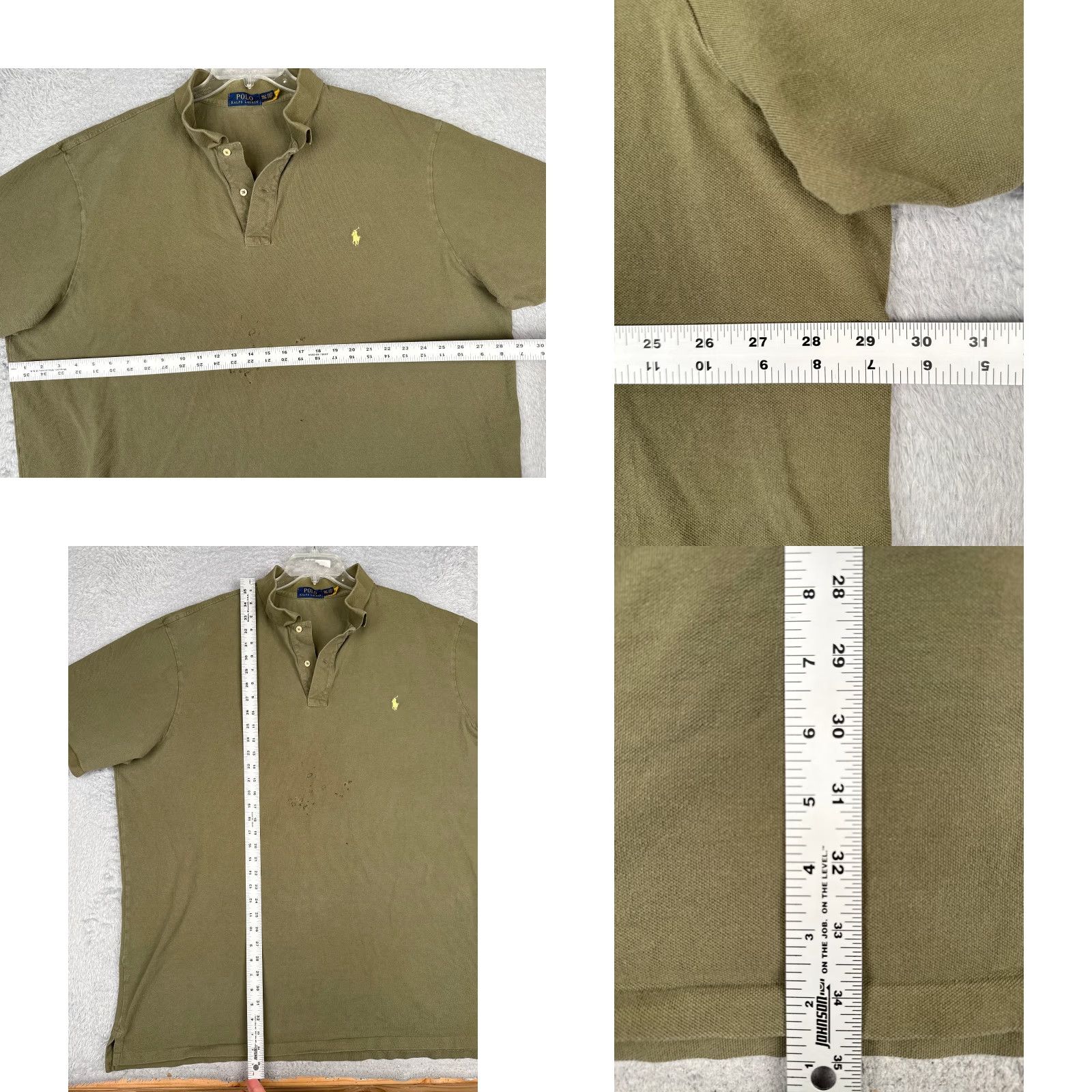 Ralph Lauren Nike Polo Ralph Lauren Polo Shirt Men 4XL Tall Green Cotton Short Sleeve Polo Shirt Mens Green 4XLT Big & Tall Golf Classic Vintage: No Size US XXL / EU 58 / 5 - 8 Thumbnail