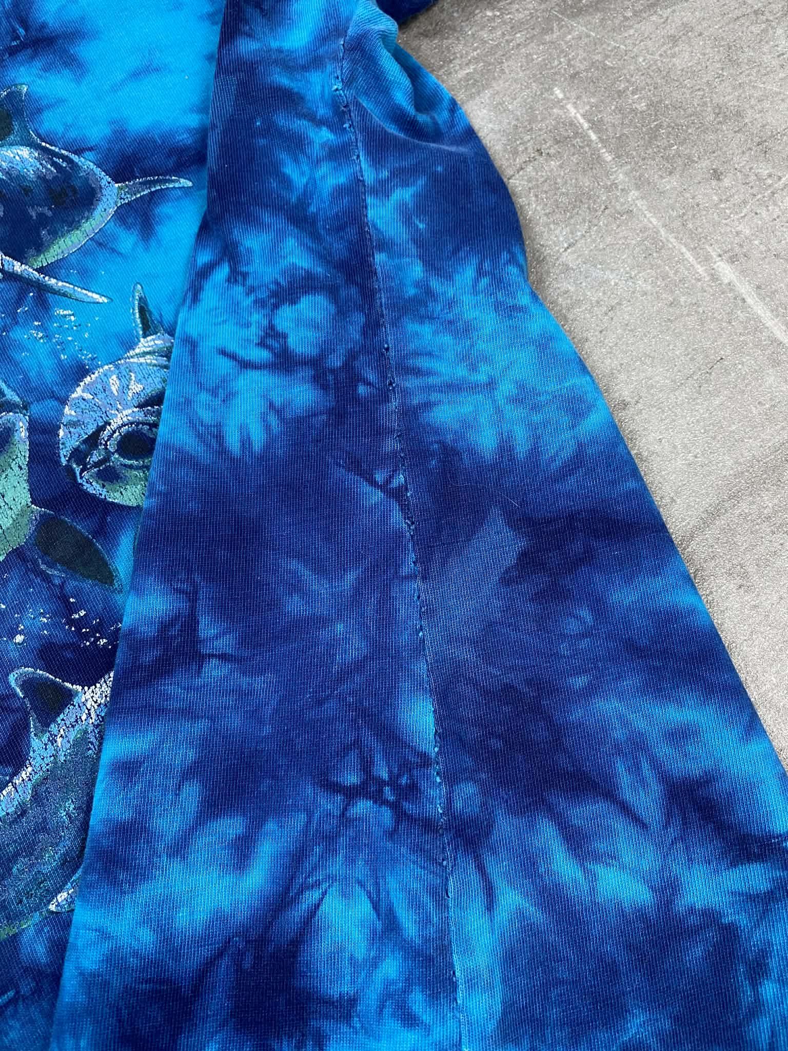 Vintage Vintage Blue Tie-dye T-shirt Bottlenose Dolphins Distressed Size US XXL / EU 58 / 5 - 17 Thumbnail