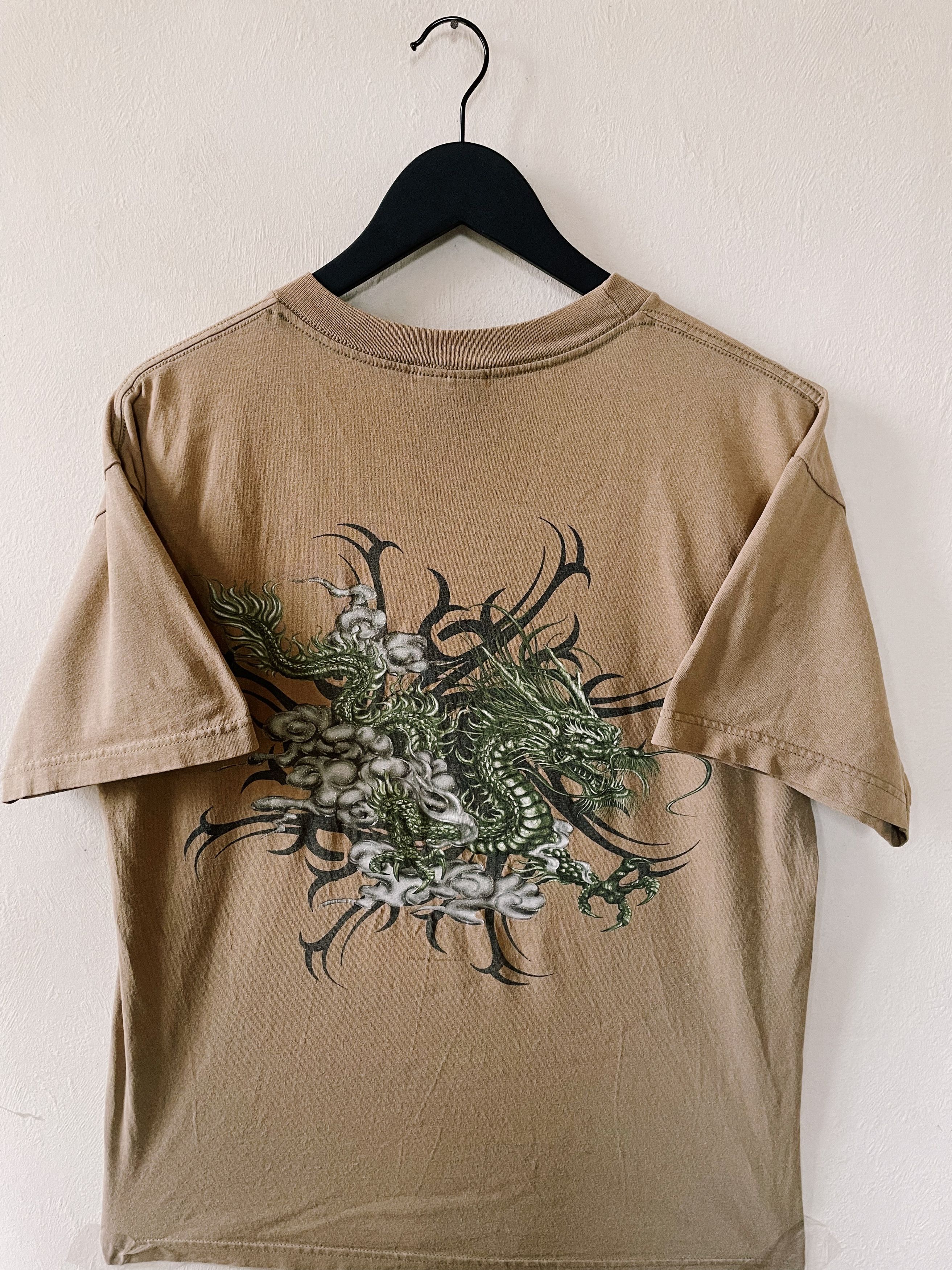 Vintage 1999 Guardians of Paradise Dragon ODM T-shirt Beige