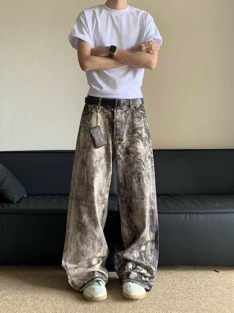 Designer × Vintage Retro punk pants Size US 34 / EU 50 - 1 Thumbnail