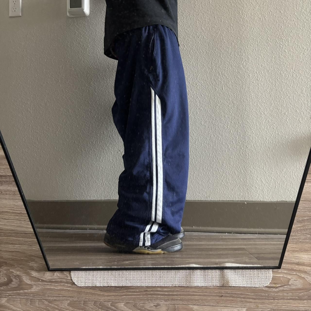 Starter Crazy Vintage Y2K/2000s Starter Navy Blue Baggy Striped Skater Track Pants! Fits L Size US 36 / EU 52 - 1 Thumbnail