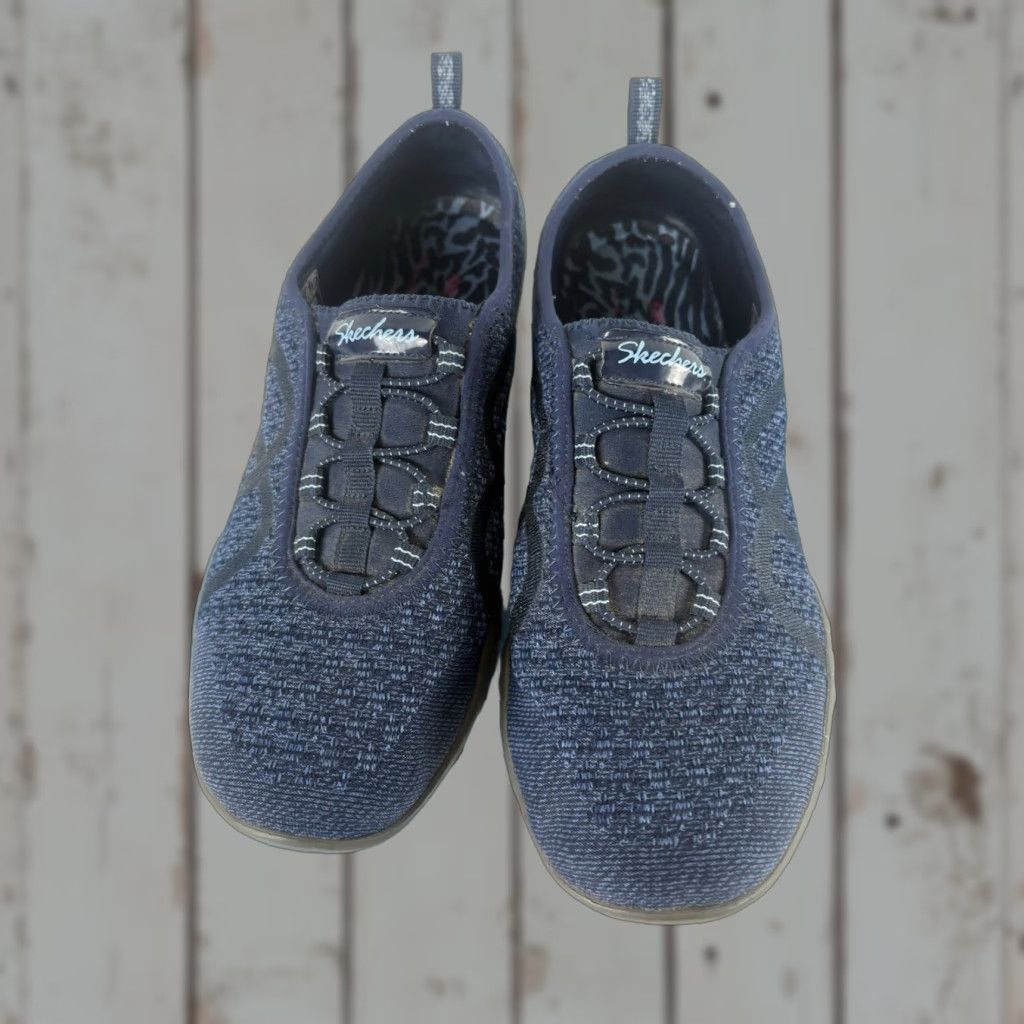 SKECHERS Skechers Navy Relaxed Fit Air Cooled Memory Foam Slip On Sneakers Womens 8 Size US 8 / IT 38 - 1 Thumbnail