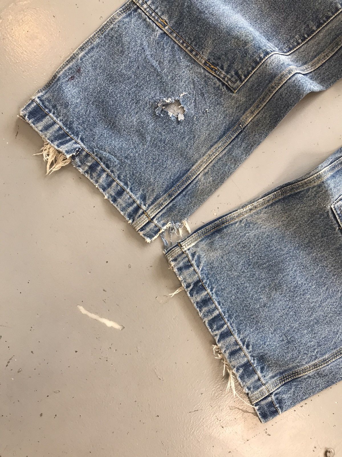 Carhartt × Dickies × Vintage Vintage qwest o double knee distressed denim Size US 36 / EU 52 - 3 Thumbnail