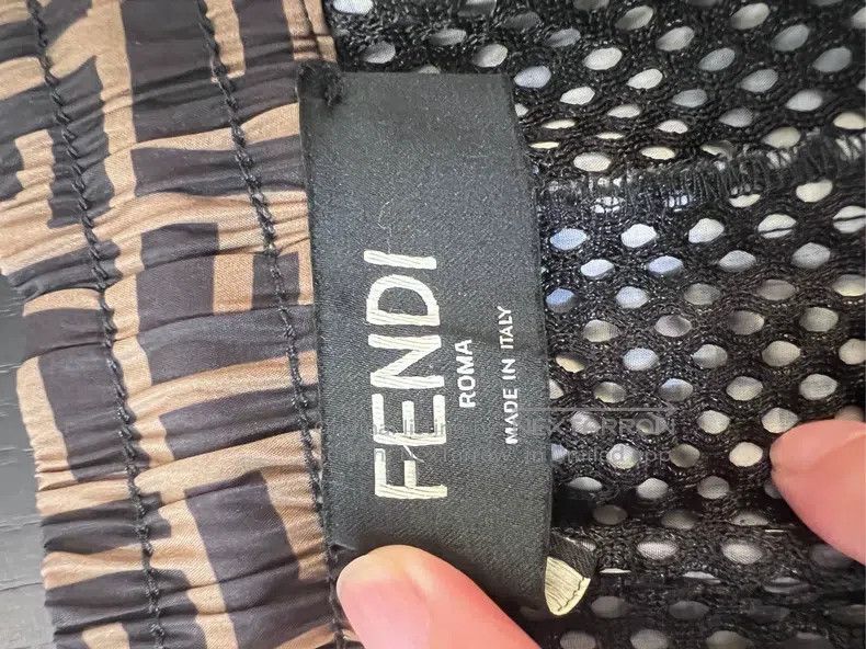 Fendi Fendi Brown full print nylon fabric drawstring casual pant Size 28" / US 6 / IT 42 - 3 Thumbnail